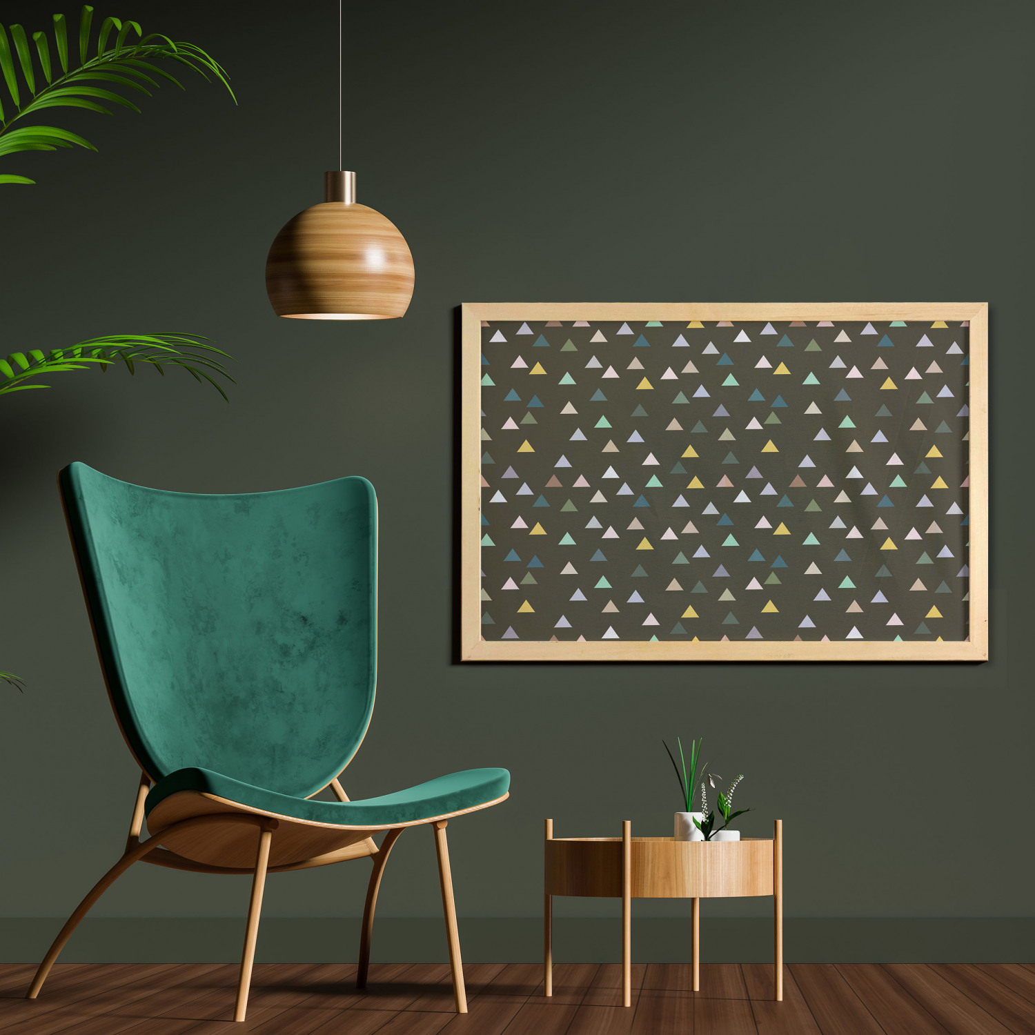 Ambesonne Geometric Motif Wall Art with Wide Frame for Bathrooms Living Room - Picture 101 of 123
