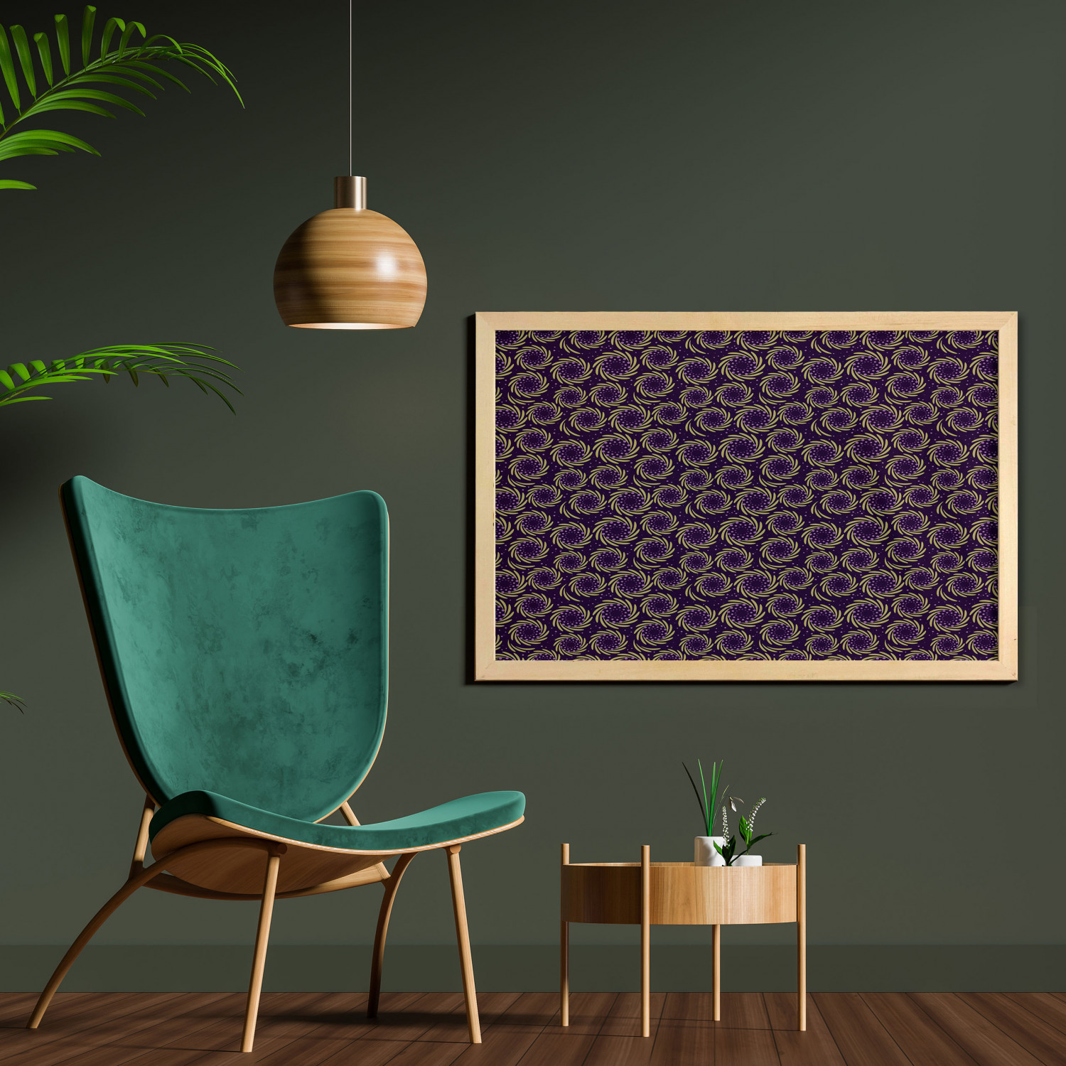 Ambesonne Geometric Motif Wall Art with Wide Frame for Bathrooms Living Room - Picture 19 of 123