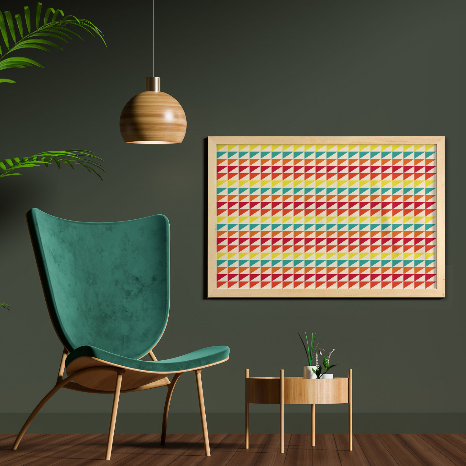 Ambesonne Geometric Motif Wall Art with Wide Frame for Bathrooms Living Room - Picture 77 of 123