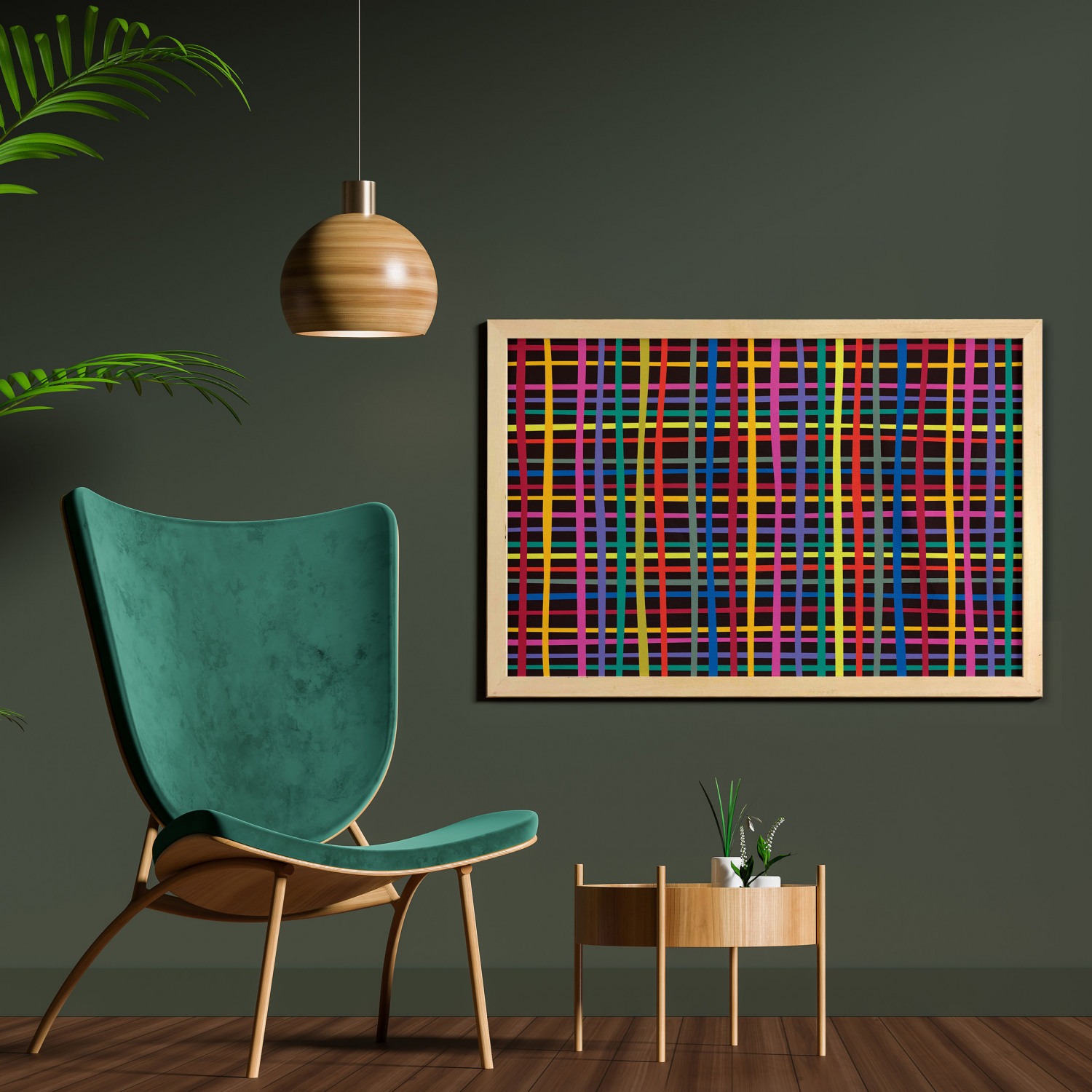 Ambesonne Geometric Motif Wall Art with Wide Frame for Bathrooms Living Room - Picture 67 of 123