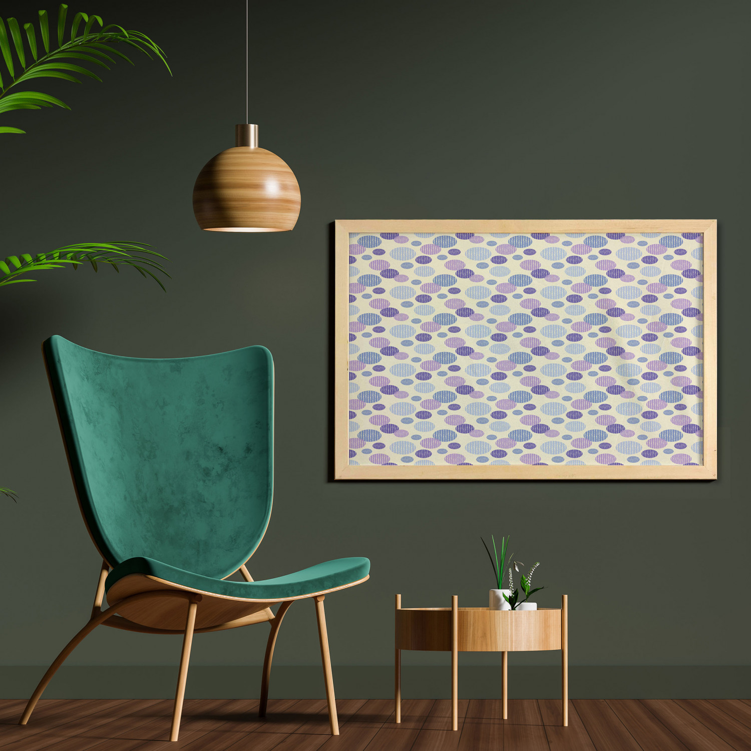 Ambesonne Geometric Motif Wall Art with Wide Frame for Bathrooms Living Room - Picture 49 of 123