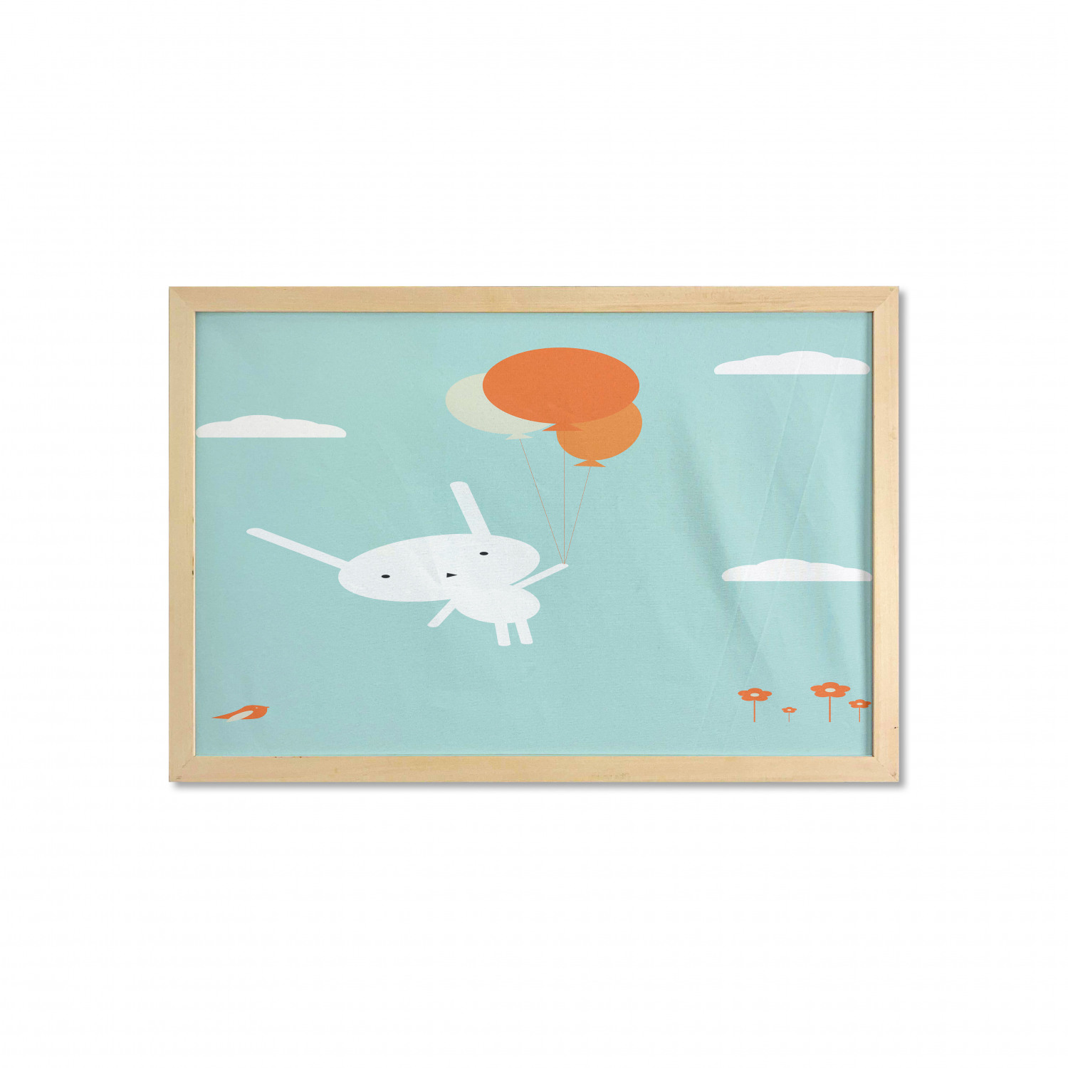 Ambesonne Bunny Wall Art with Wide Frame for Bathrooms Living Room - Picture 50 of 123
