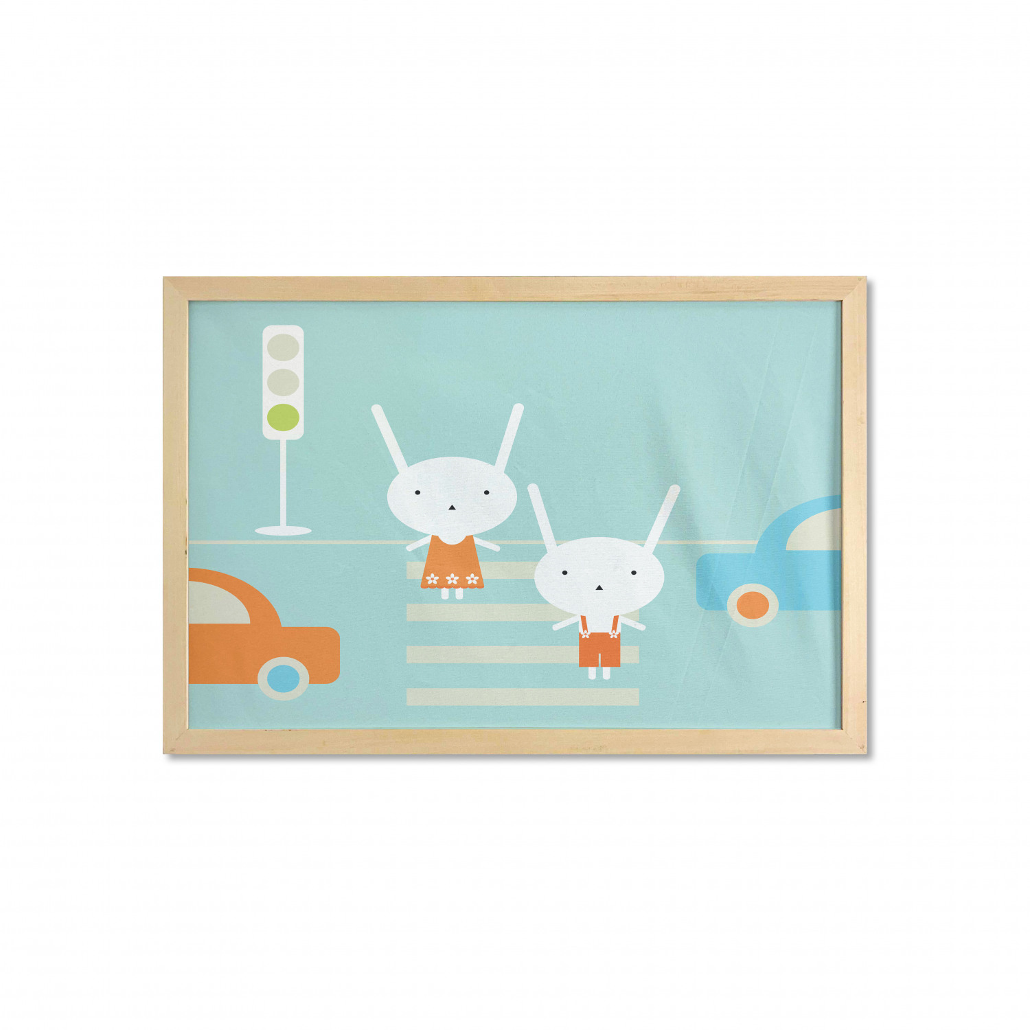 Ambesonne Bunny Wall Art with Wide Frame for Bathrooms Living Room - Picture 110 of 123