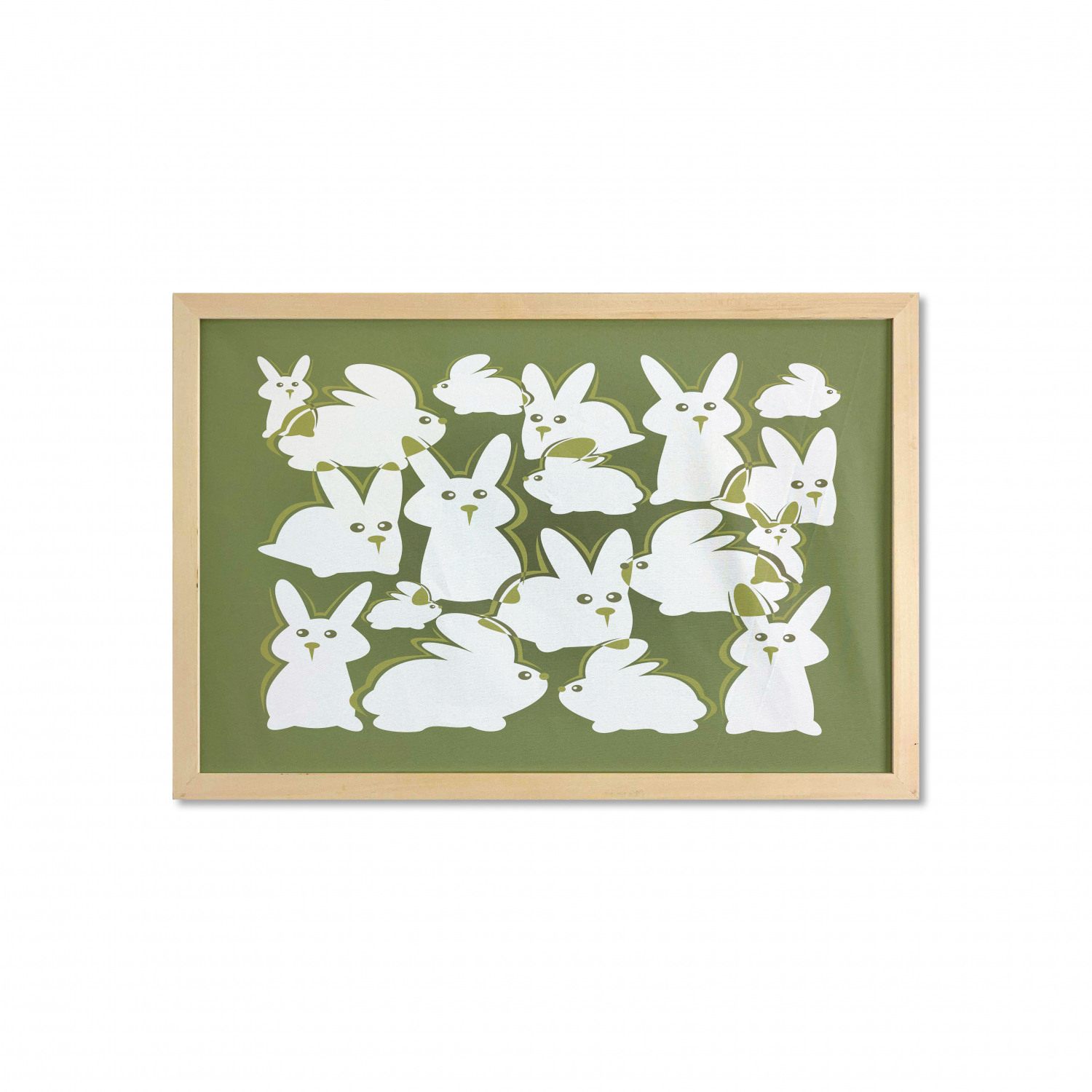 Ambesonne Bunny Wall Art with Wide Frame for Bathrooms Living Room - Picture 52 of 123