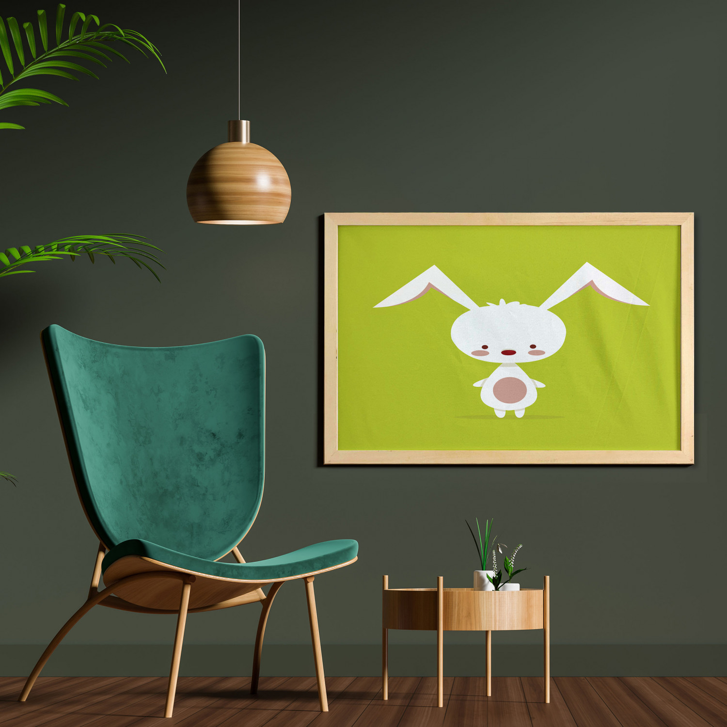 Ambesonne Bunny Wall Art with Wide Frame for Bathrooms Living Room - Picture 13 of 123