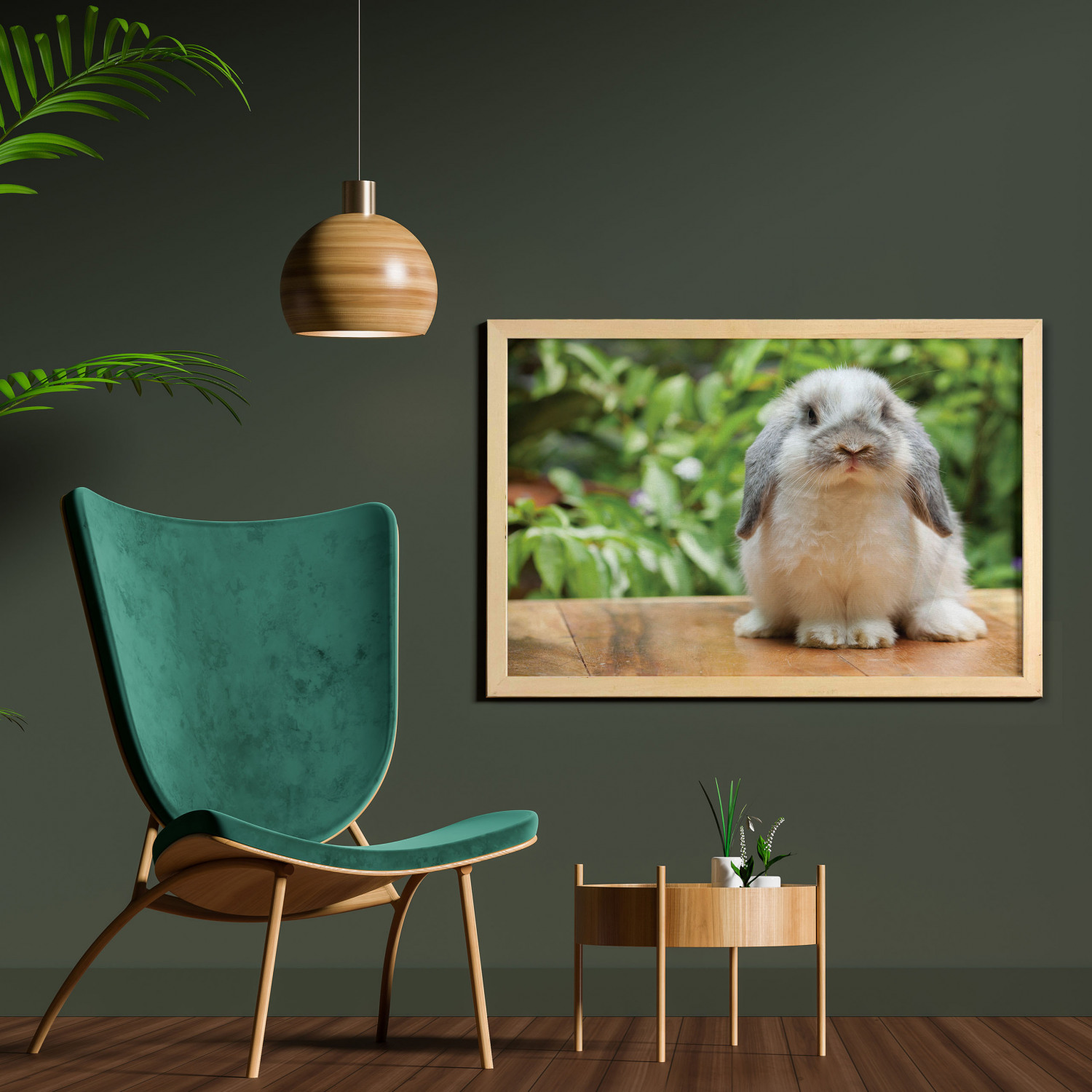 Ambesonne Bunny Wall Art with Wide Frame for Bathrooms Living Room - Picture 87 of 123
