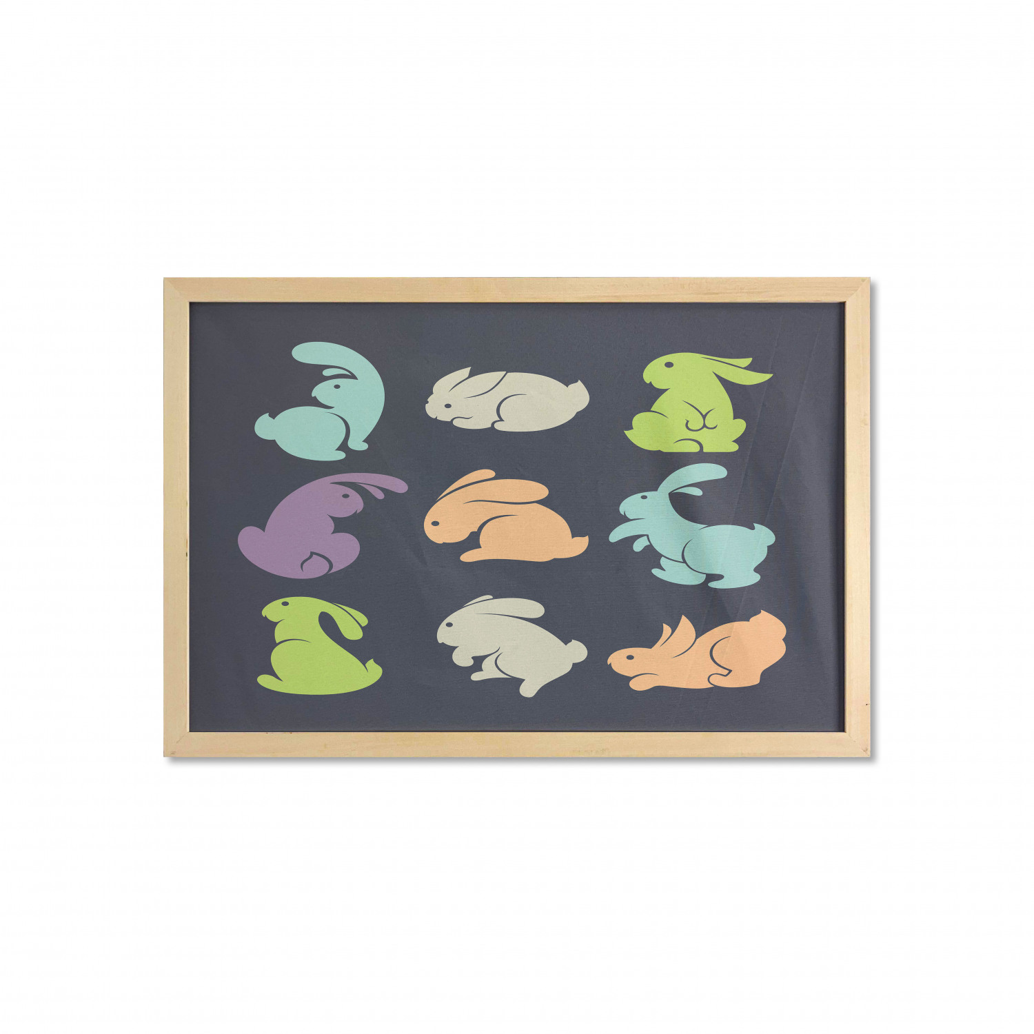 Ambesonne Bunny Wall Art with Wide Frame for Bathrooms Living Room - Picture 78 of 123