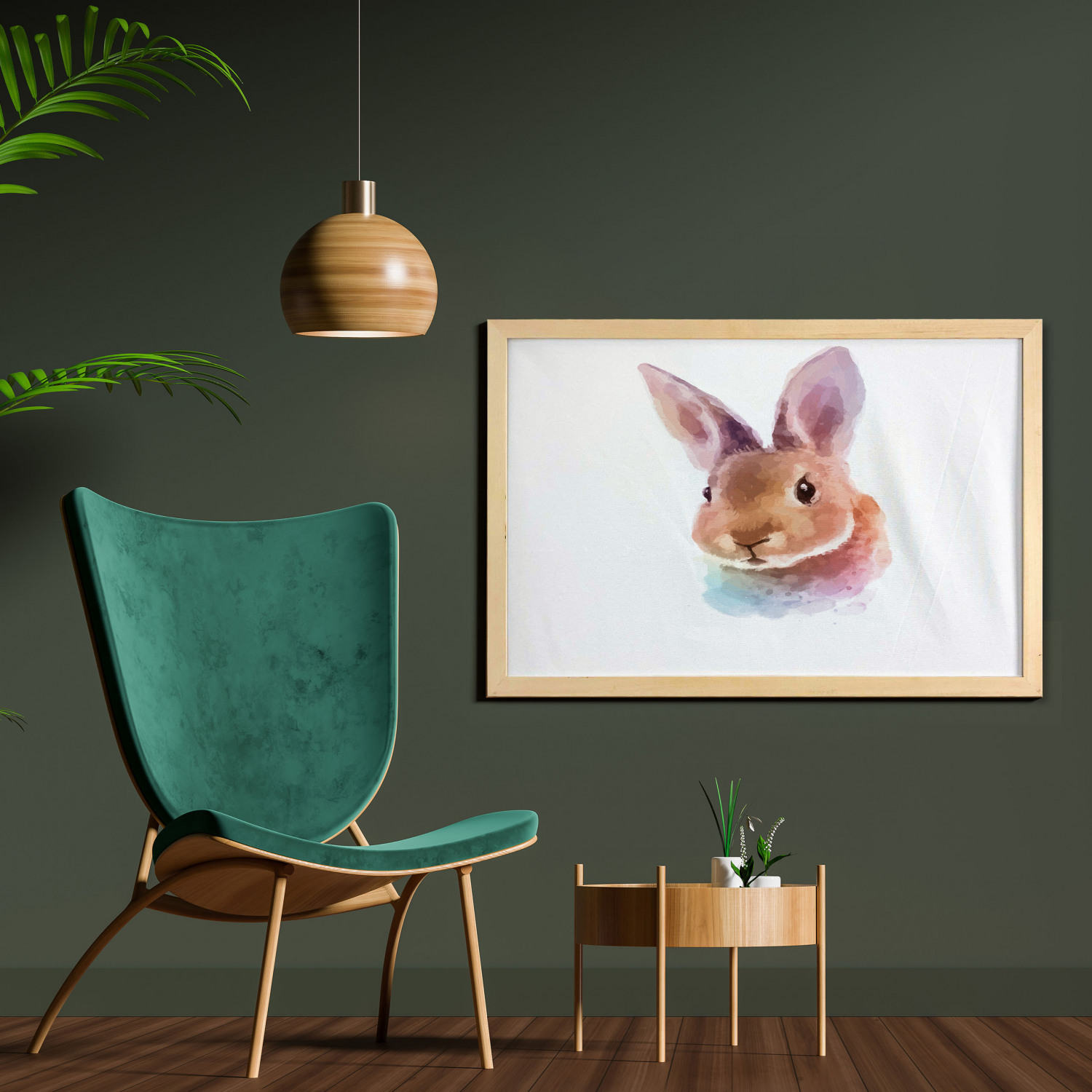 Ambesonne Bunny Wall Art with Wide Frame for Bathrooms Living Room - Picture 113 of 123
