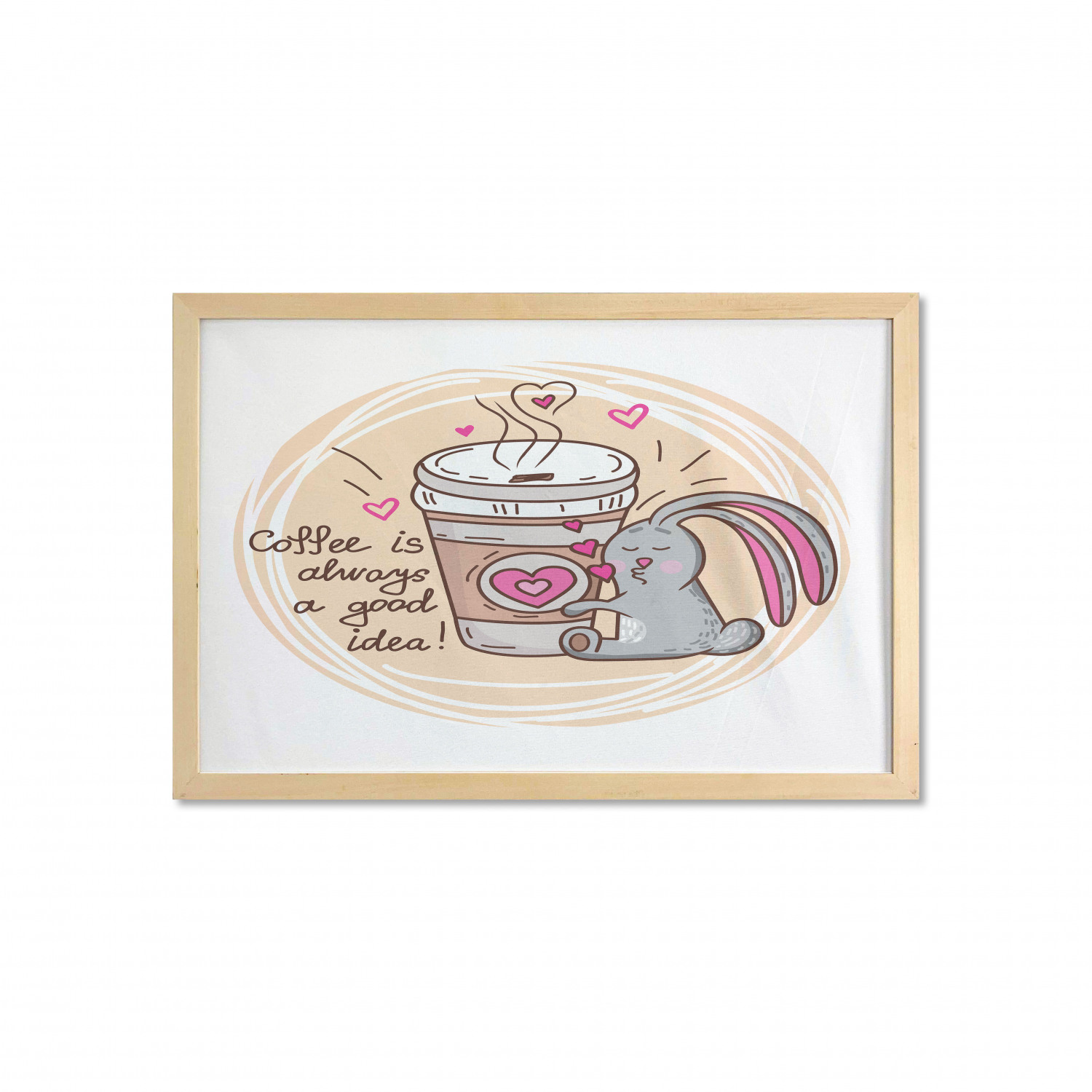 Ambesonne Bunny Wall Art with Wide Frame for Bathrooms Living Room - Picture 22 of 123