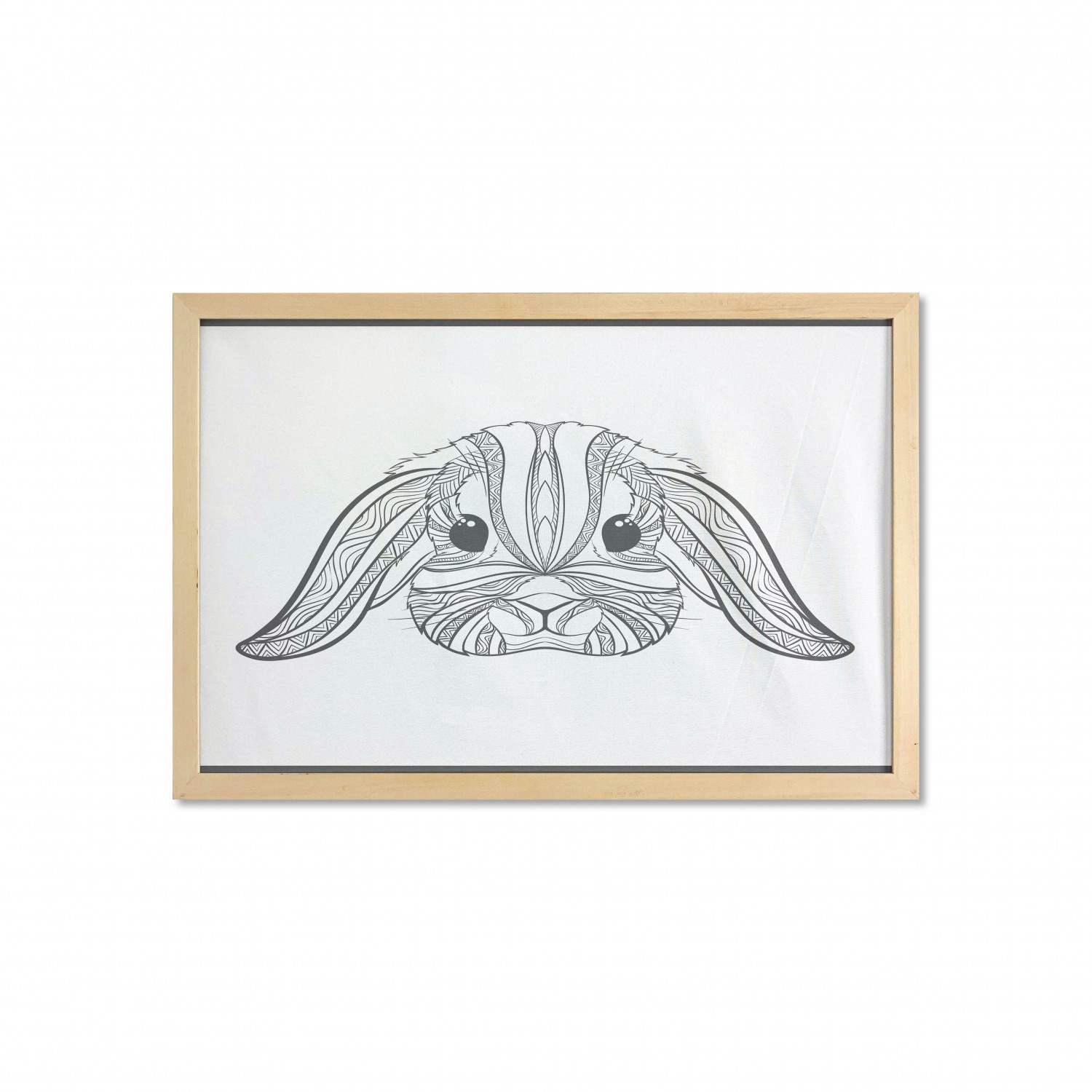 Ambesonne Bunny Wall Art with Wide Frame for Bathrooms Living Room - Picture 8 of 123