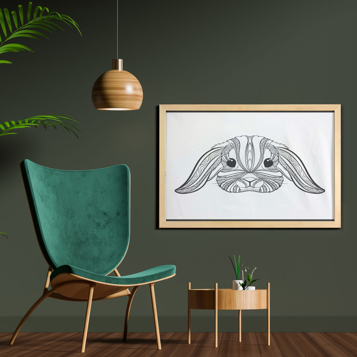 Ambesonne Bunny Wall Art with Wide Frame for Bathrooms Living Room - Picture 9 of 123