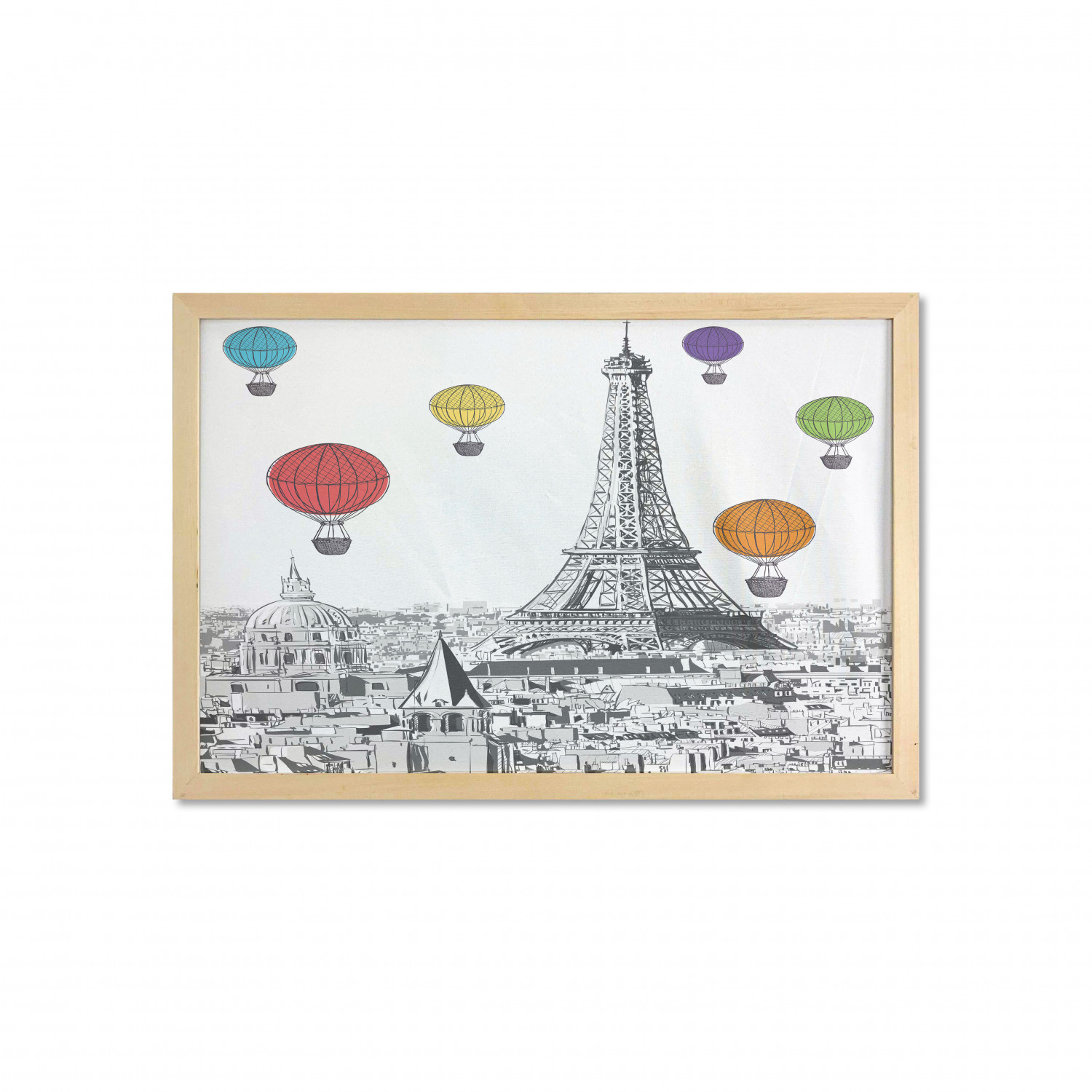 Ambesonne Paris Wall Art with Wide Frame for Bathrooms Living Room - Picture 26 of 121