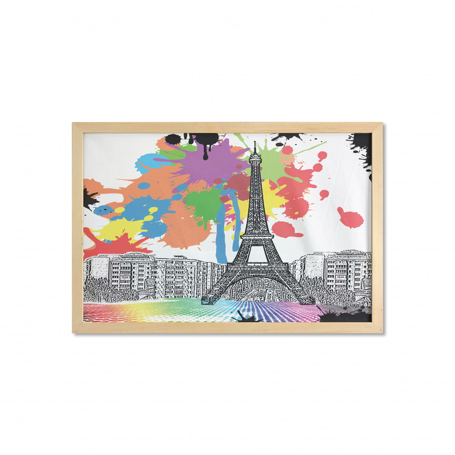 Ambesonne Paris Wall Art with Wide Frame for Bathrooms Living Room - Picture 102 of 121