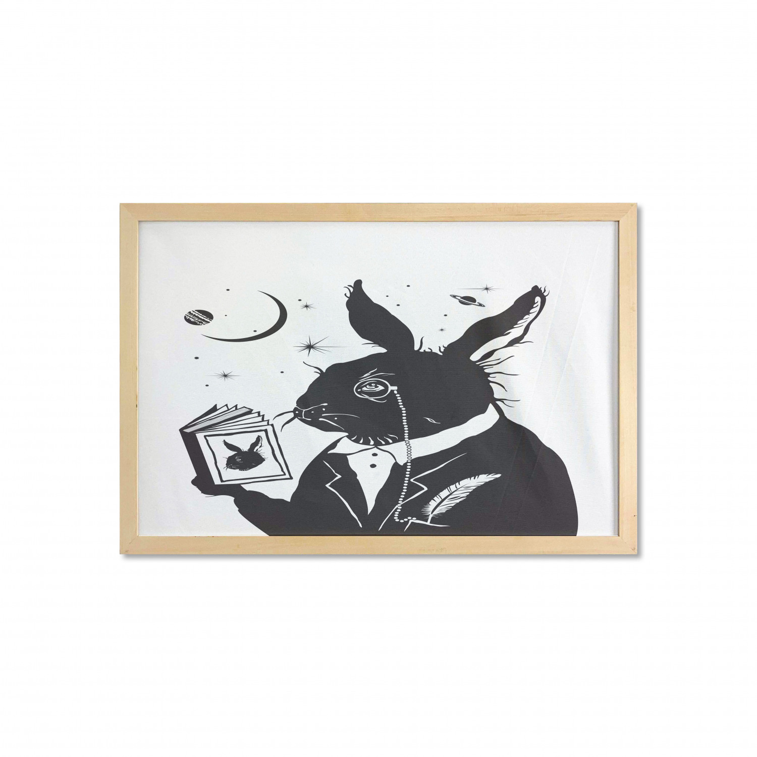 Ambesonne Bunny Wall Art with Wide Frame for Bathrooms Living Room - Picture 74 of 123