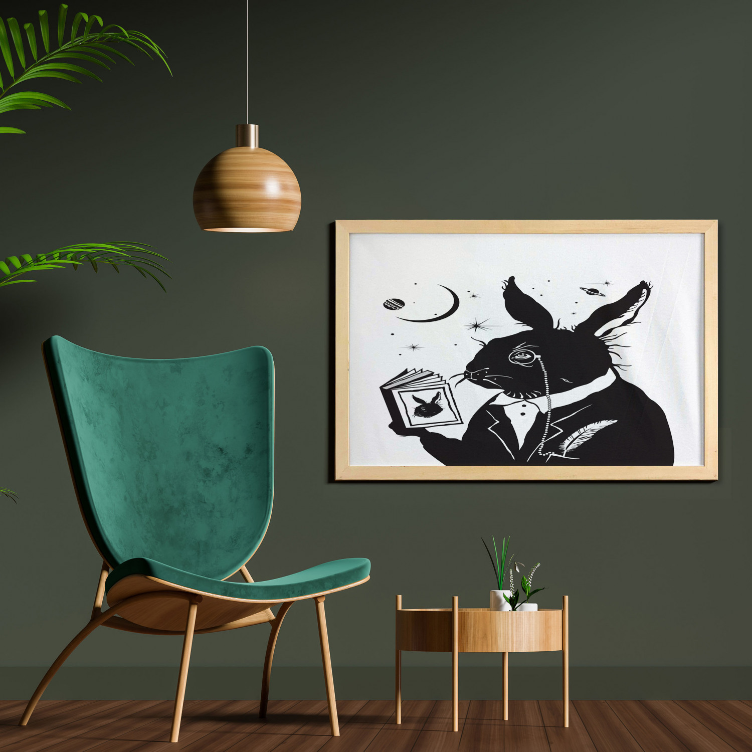 Ambesonne Bunny Wall Art with Wide Frame for Bathrooms Living Room - Picture 75 of 123
