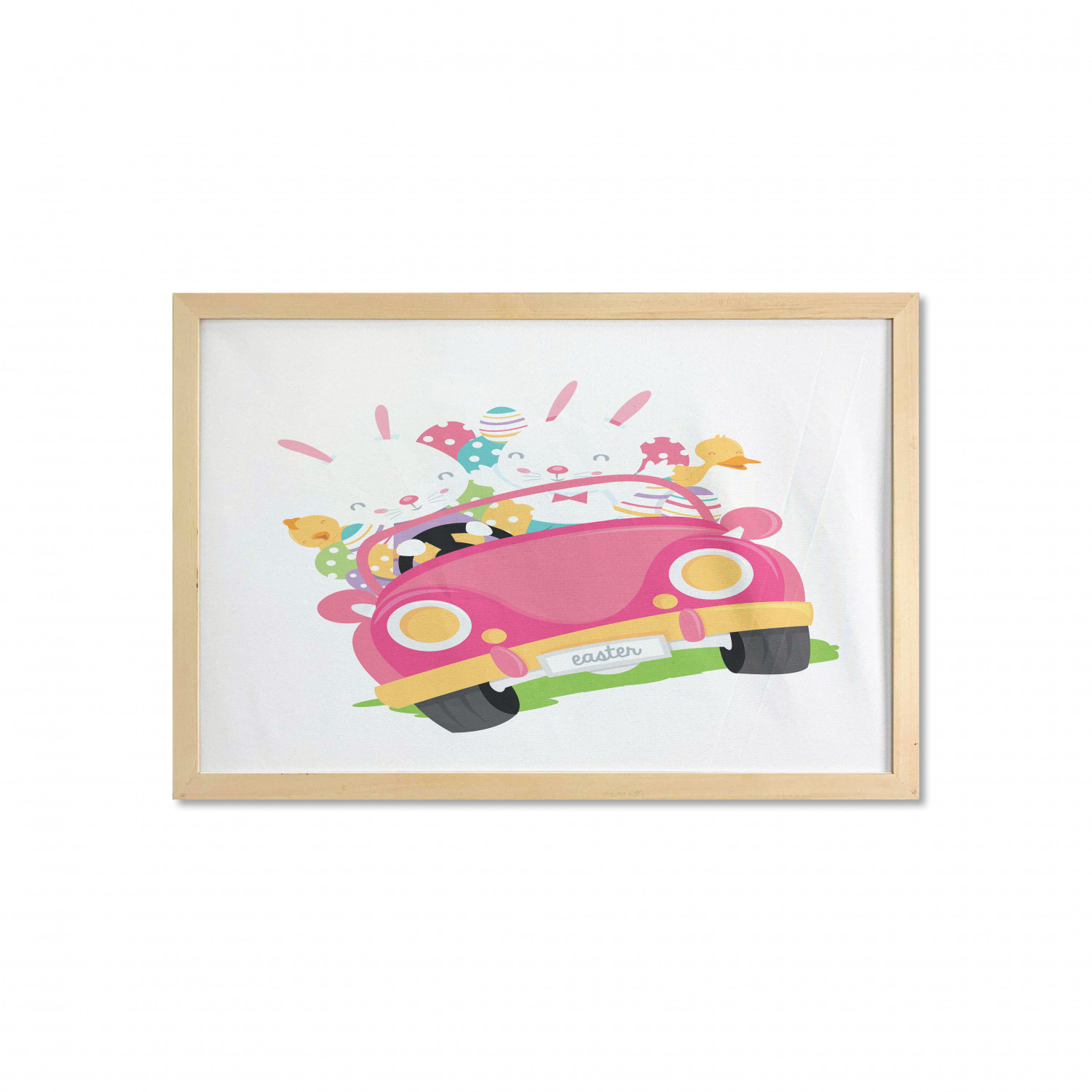 Ambesonne Bunny Wall Art with Wide Frame for Bathrooms Living Room - Picture 54 of 123