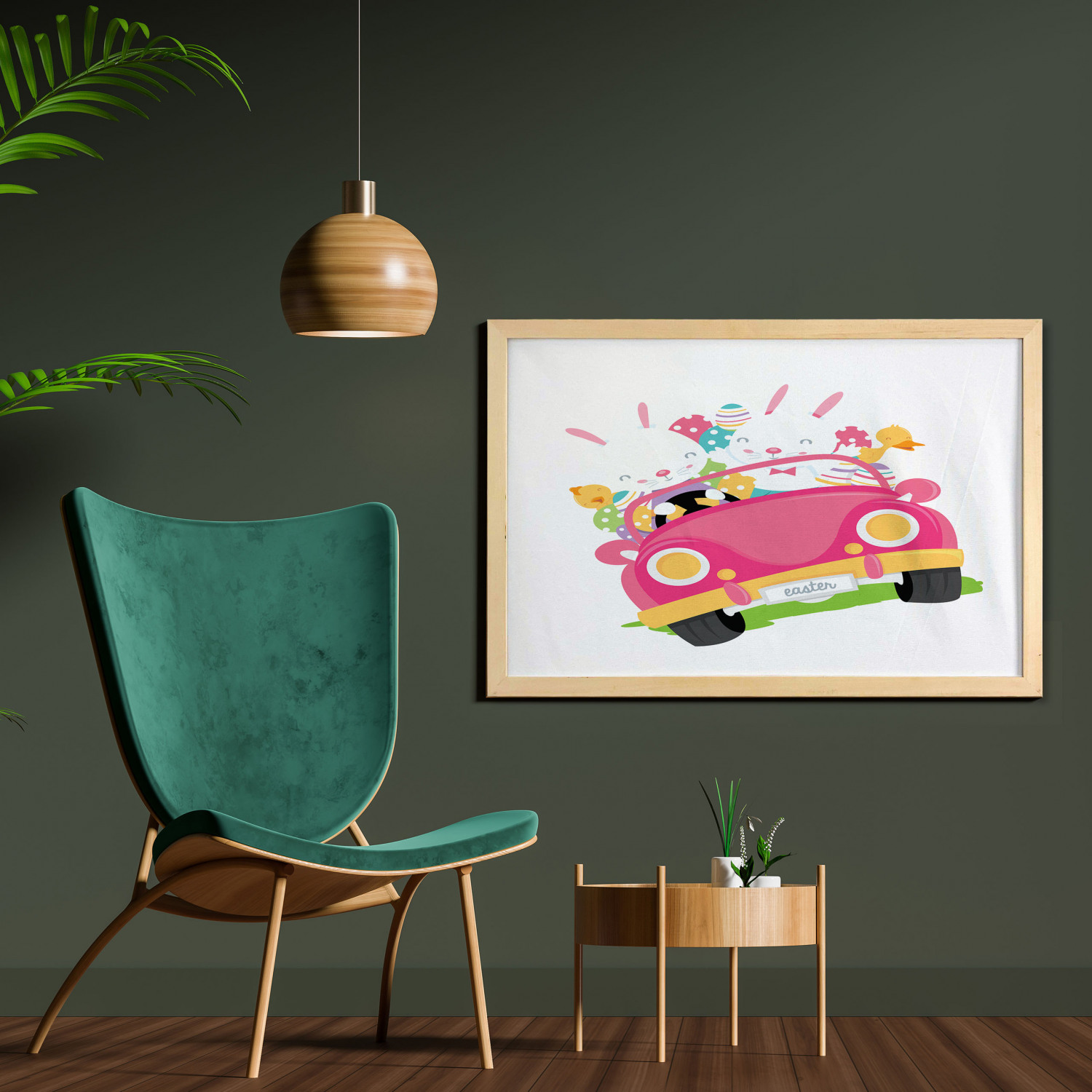 Ambesonne Bunny Wall Art with Wide Frame for Bathrooms Living Room - Picture 55 of 123