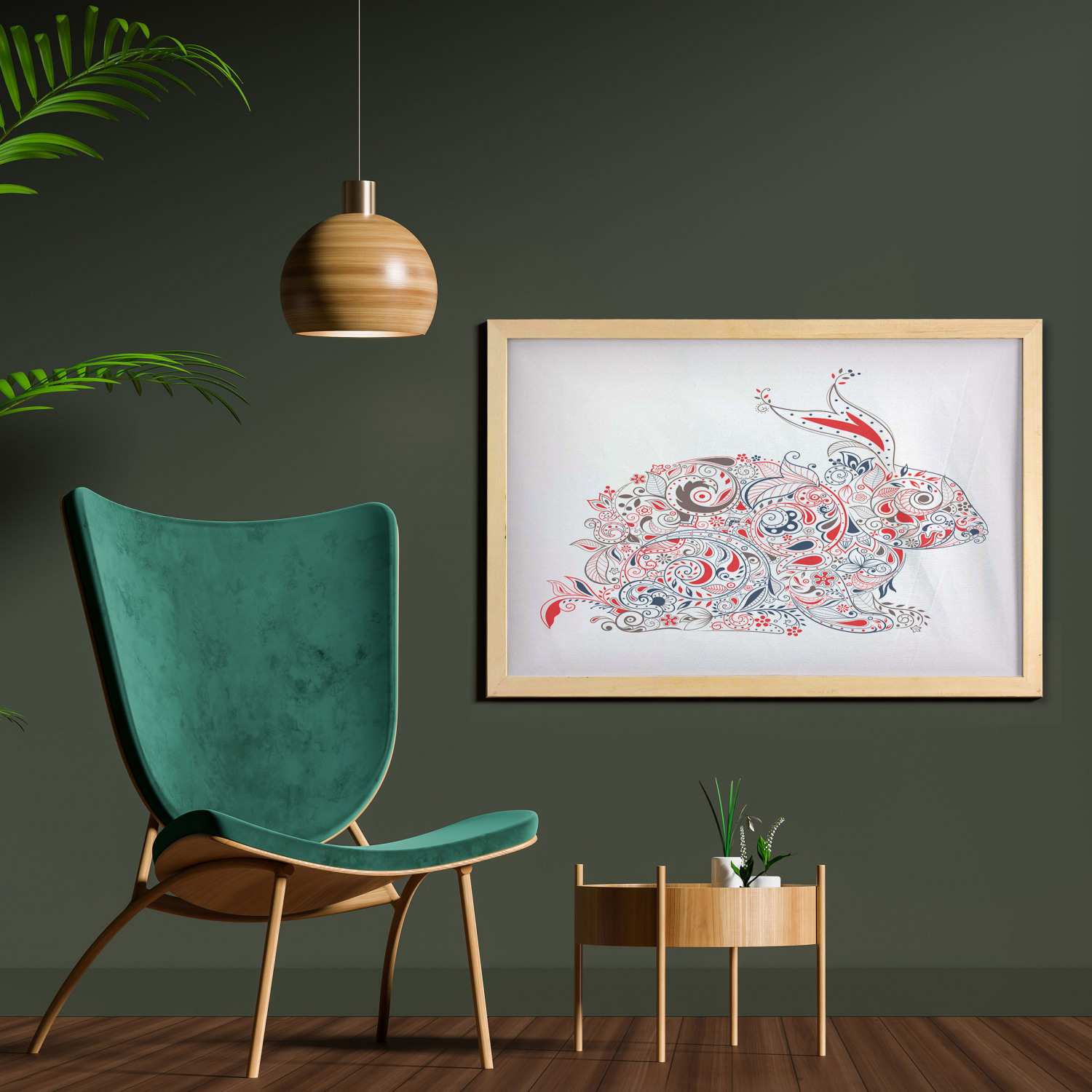 Ambesonne Bunny Wall Art with Wide Frame for Bathrooms Living Room - Picture 77 of 123