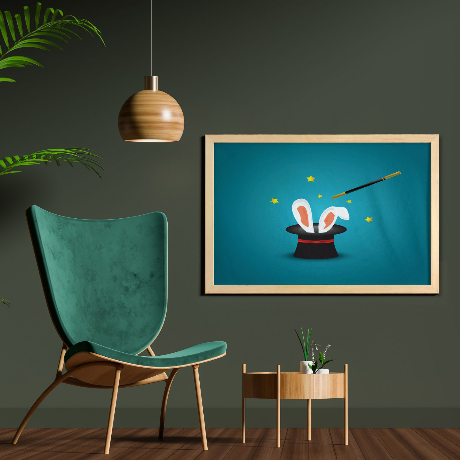 Ambesonne Bunny Wall Art with Wide Frame for Bathrooms Living Room - Picture 71 of 123
