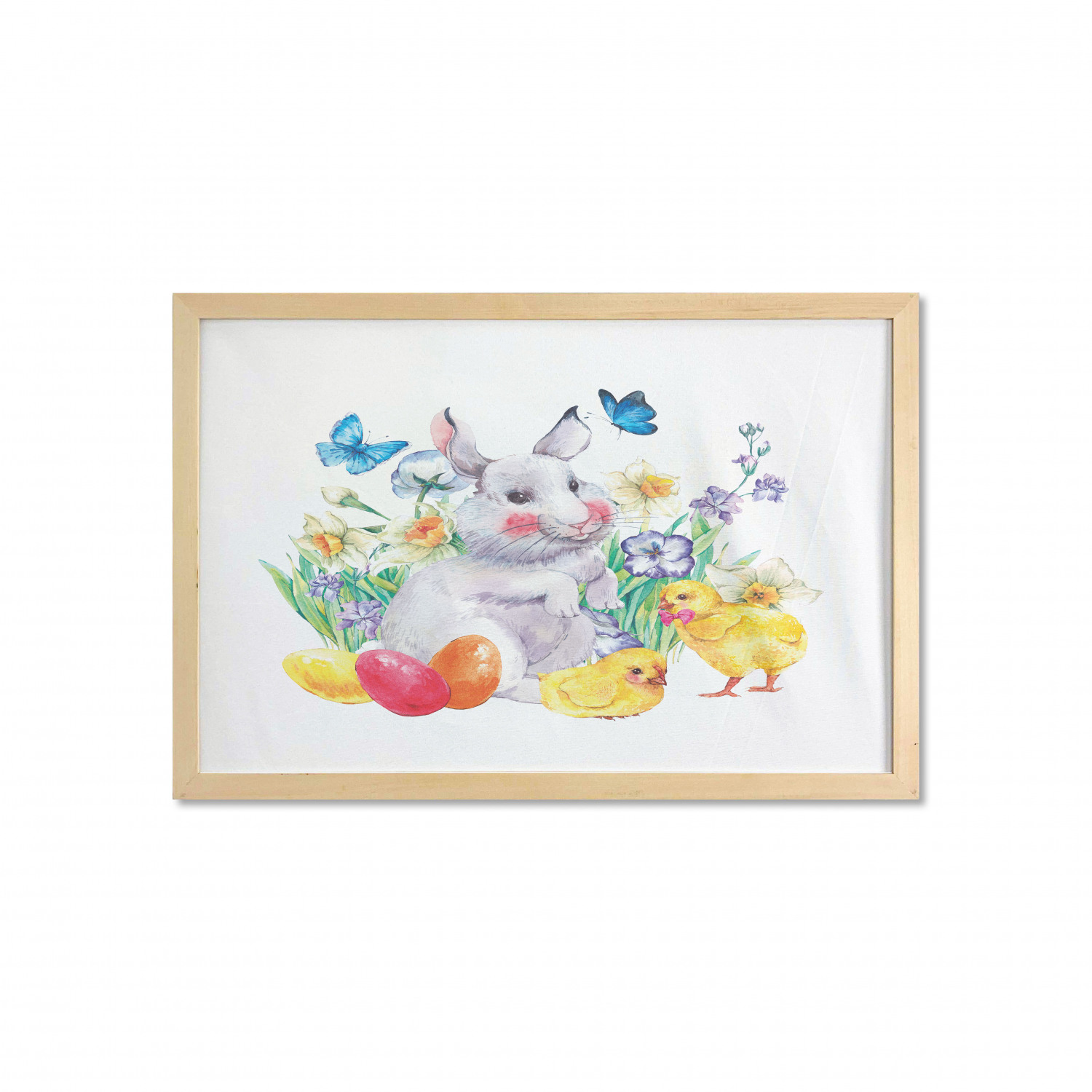 Ambesonne Bunny Wall Art with Wide Frame for Bathrooms Living Room - Picture 18 of 123