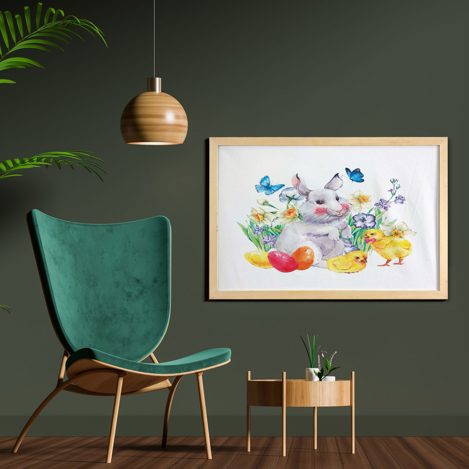 Ambesonne Bunny Wall Art with Wide Frame for Bathrooms Living Room - Picture 19 of 123