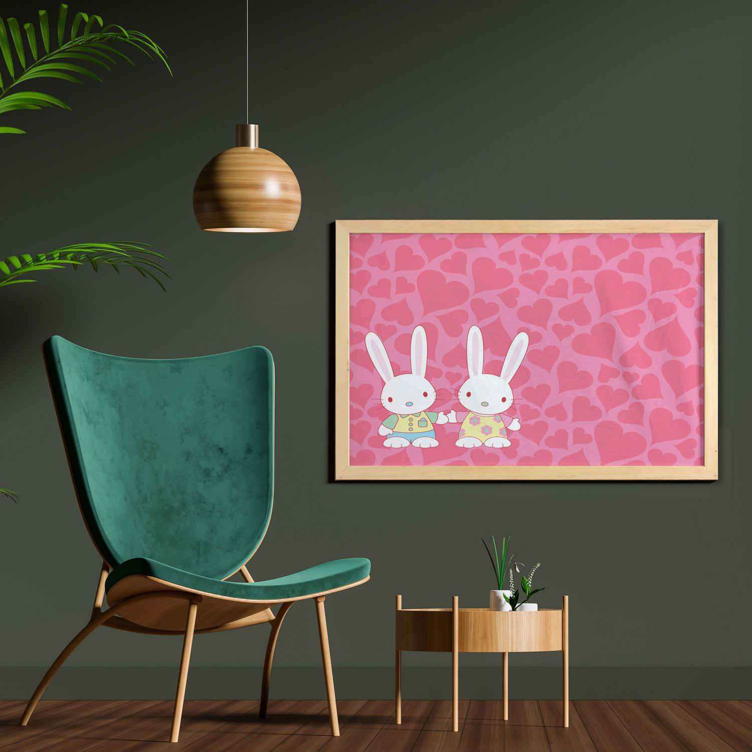 Ambesonne Bunny Wall Art with Wide Frame for Bathrooms Living Room - Picture 35 of 123