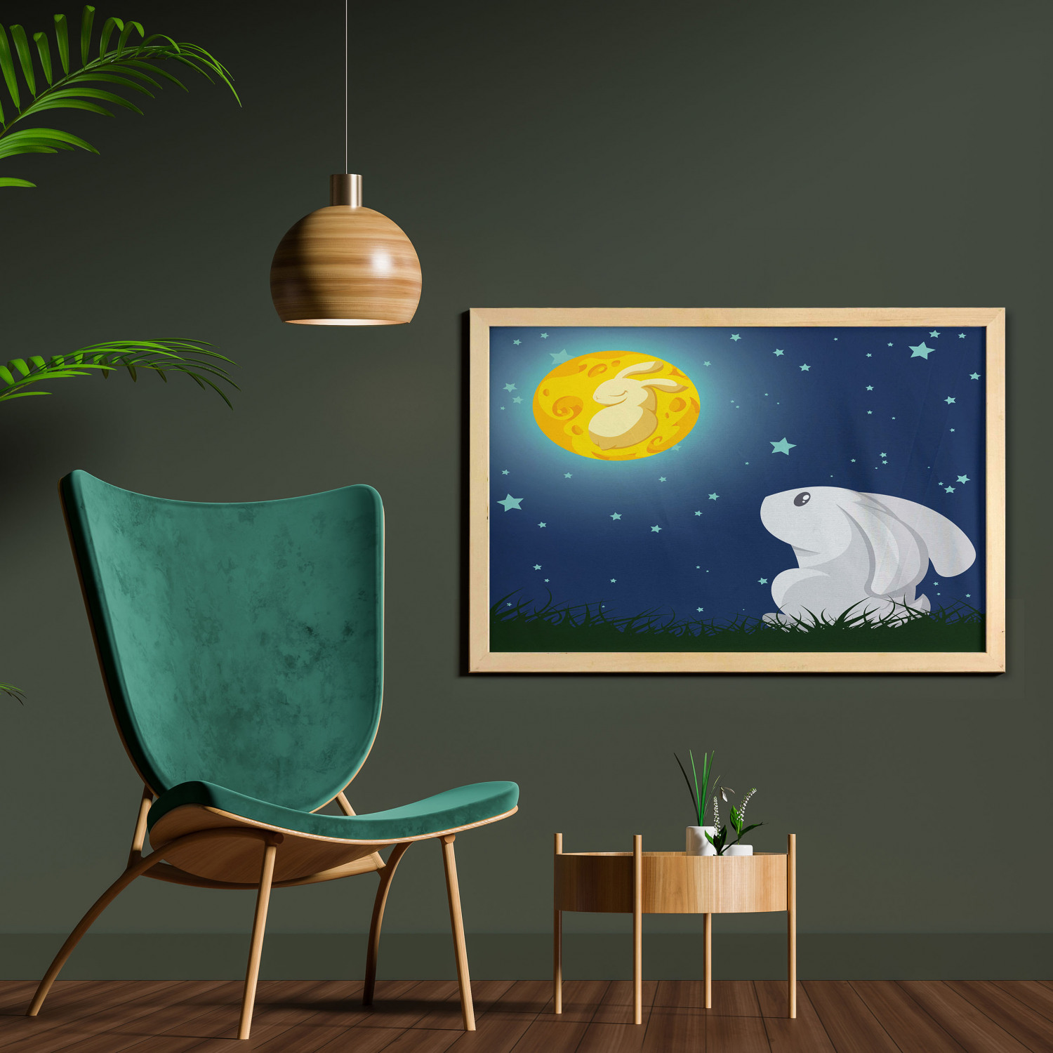 Ambesonne Bunny Wall Art with Wide Frame for Bathrooms Living Room - Picture 109 of 123