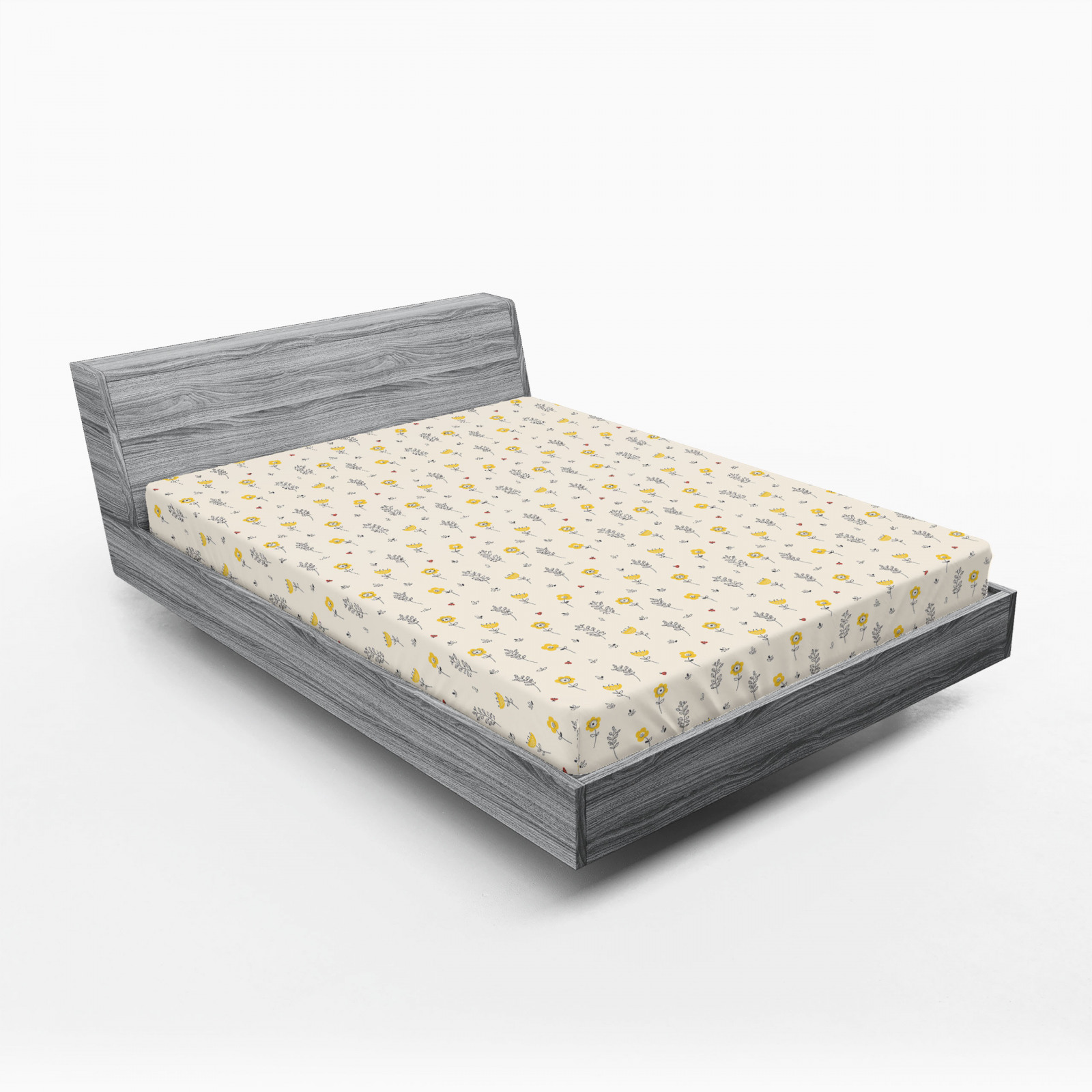 Ladybug Fitted Sheet Spring Flower Branches