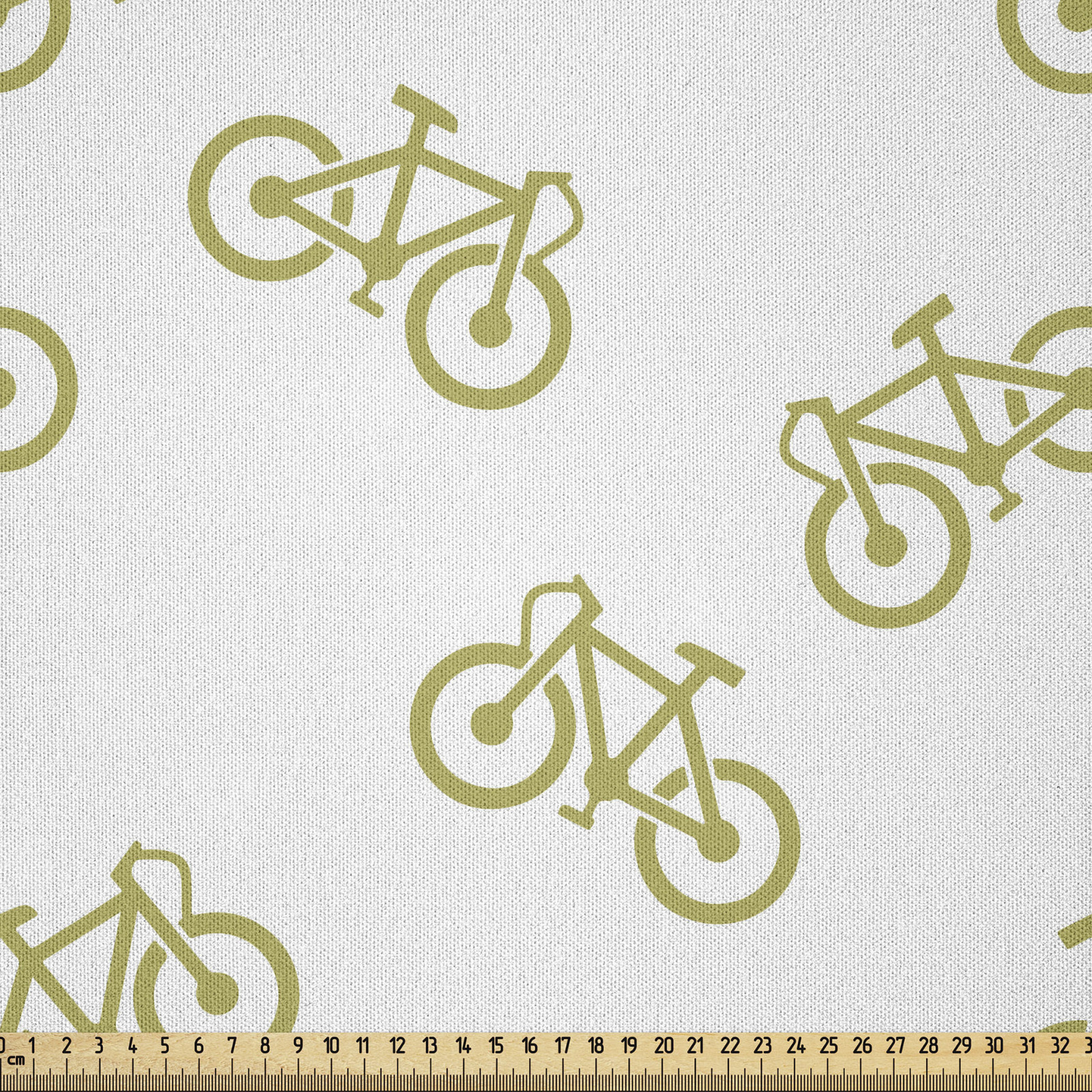 Khaki Microfaser Stoff als Meterware Einfaches Design Fahrrad