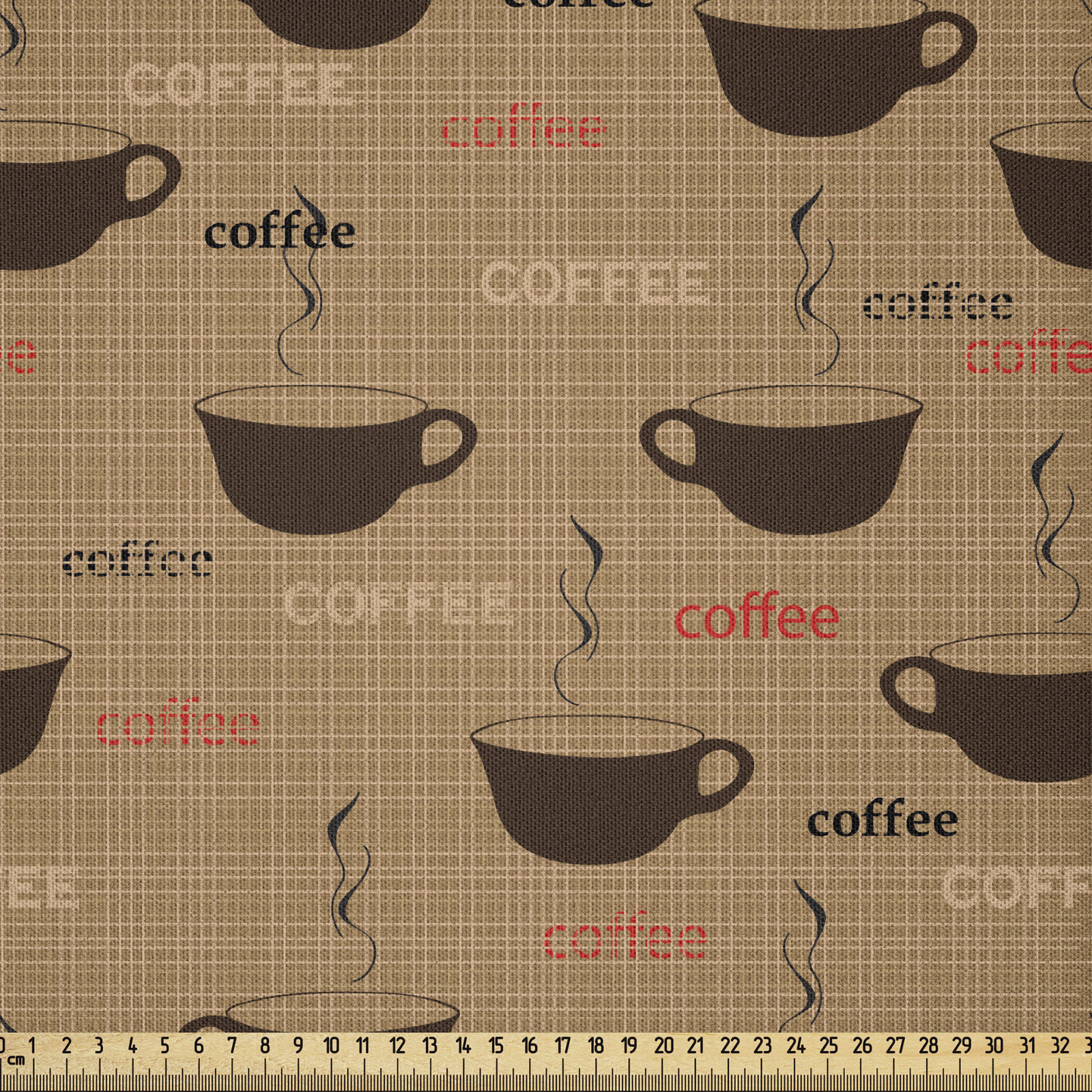 Kaffee Microfaser Stoff als Meterware Kaffeetassen Espresso