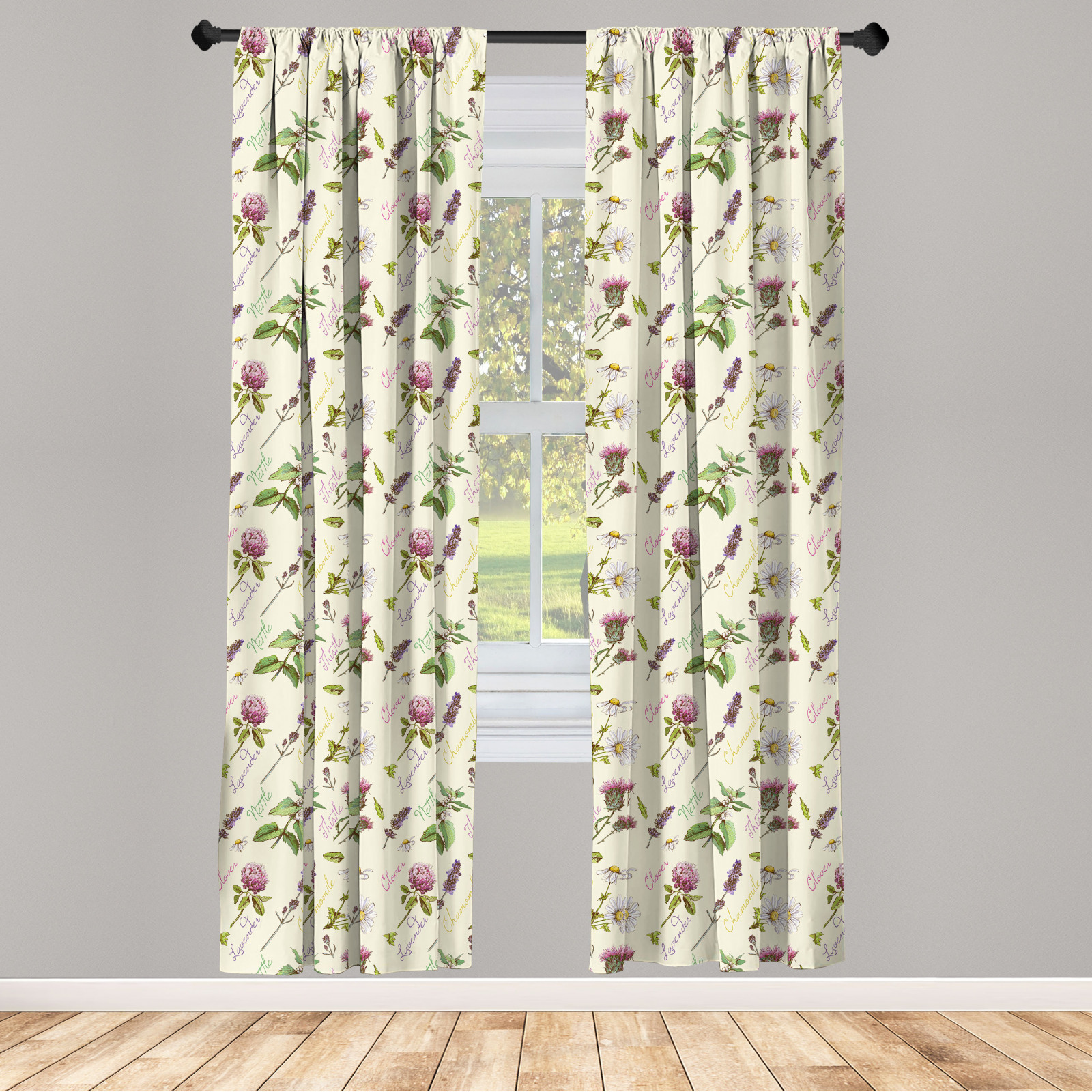 Thistle Curtains 2 Panel Set Vintage Composition | eBay