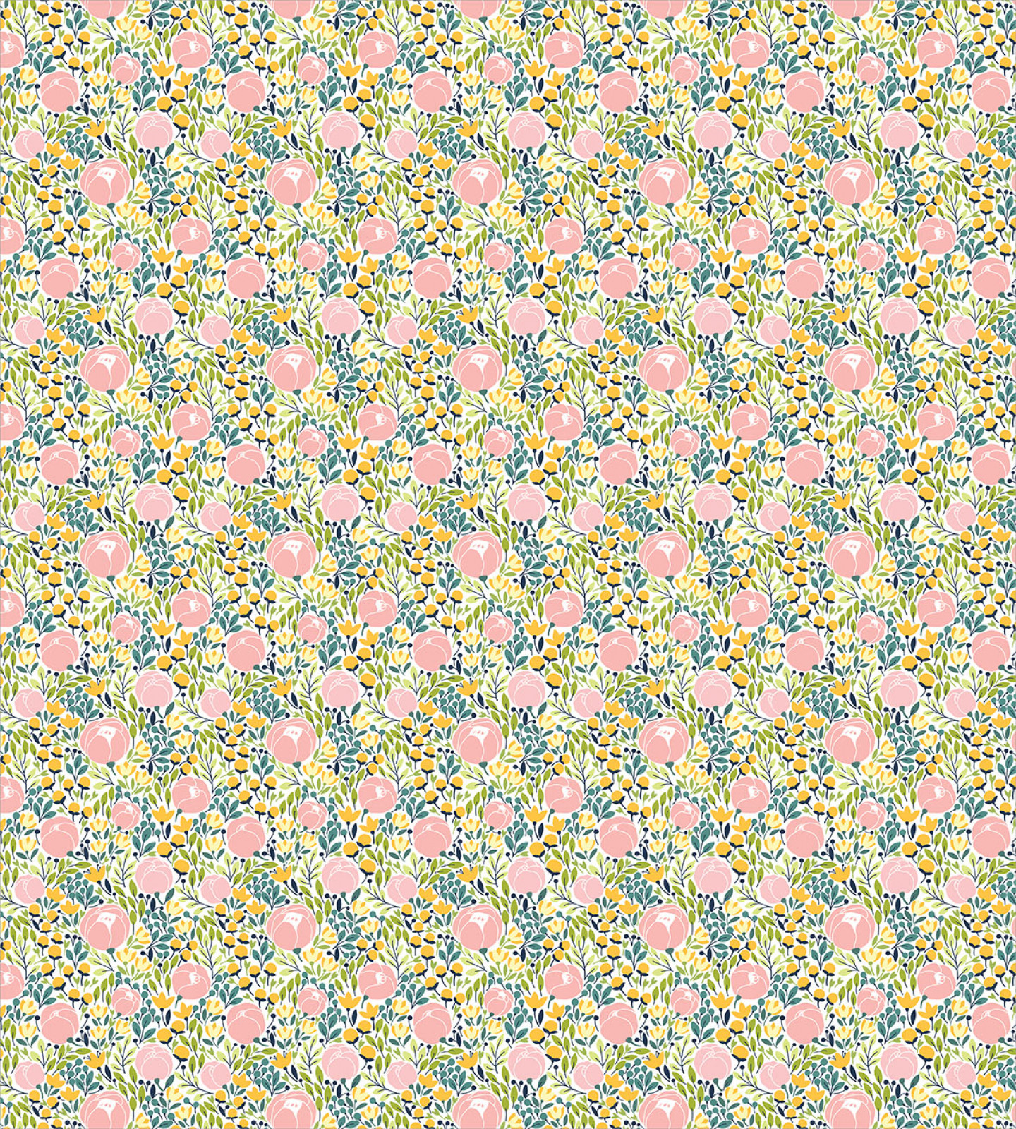 Botánico Juego de Funda Nórdica Ilustraciones del jardín en colores