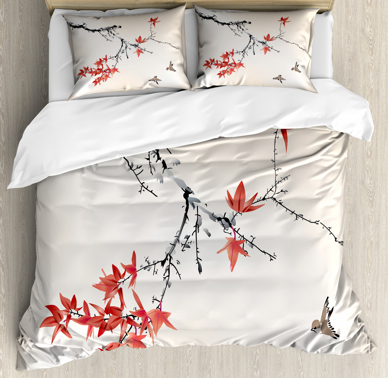 Japanese Duvet Cover Set Romantic Spring Theme