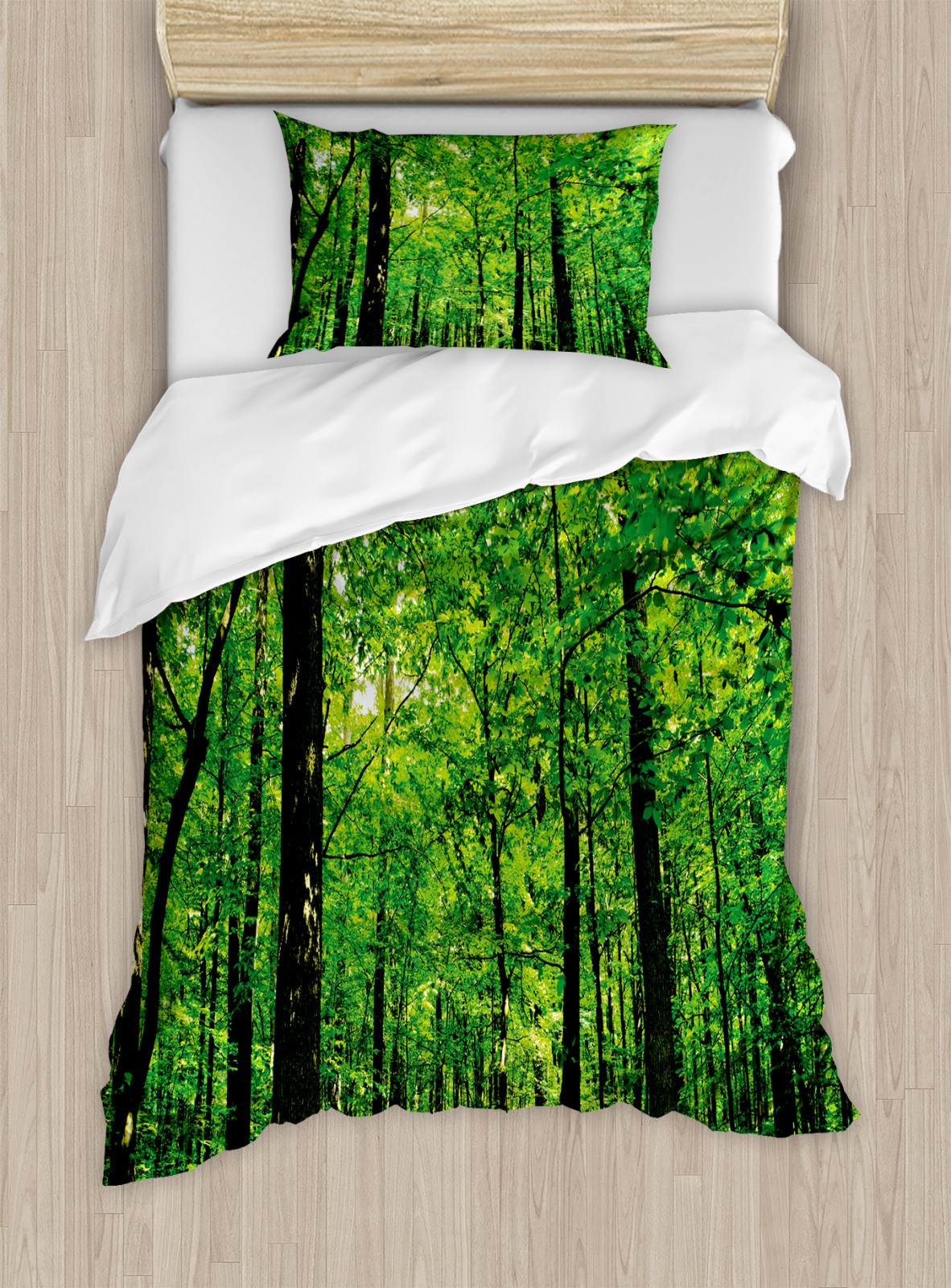 Eichhörnchen Bettwäsche Set 135x200 - 100% Baumwolle Traumfanger Wald Tiere