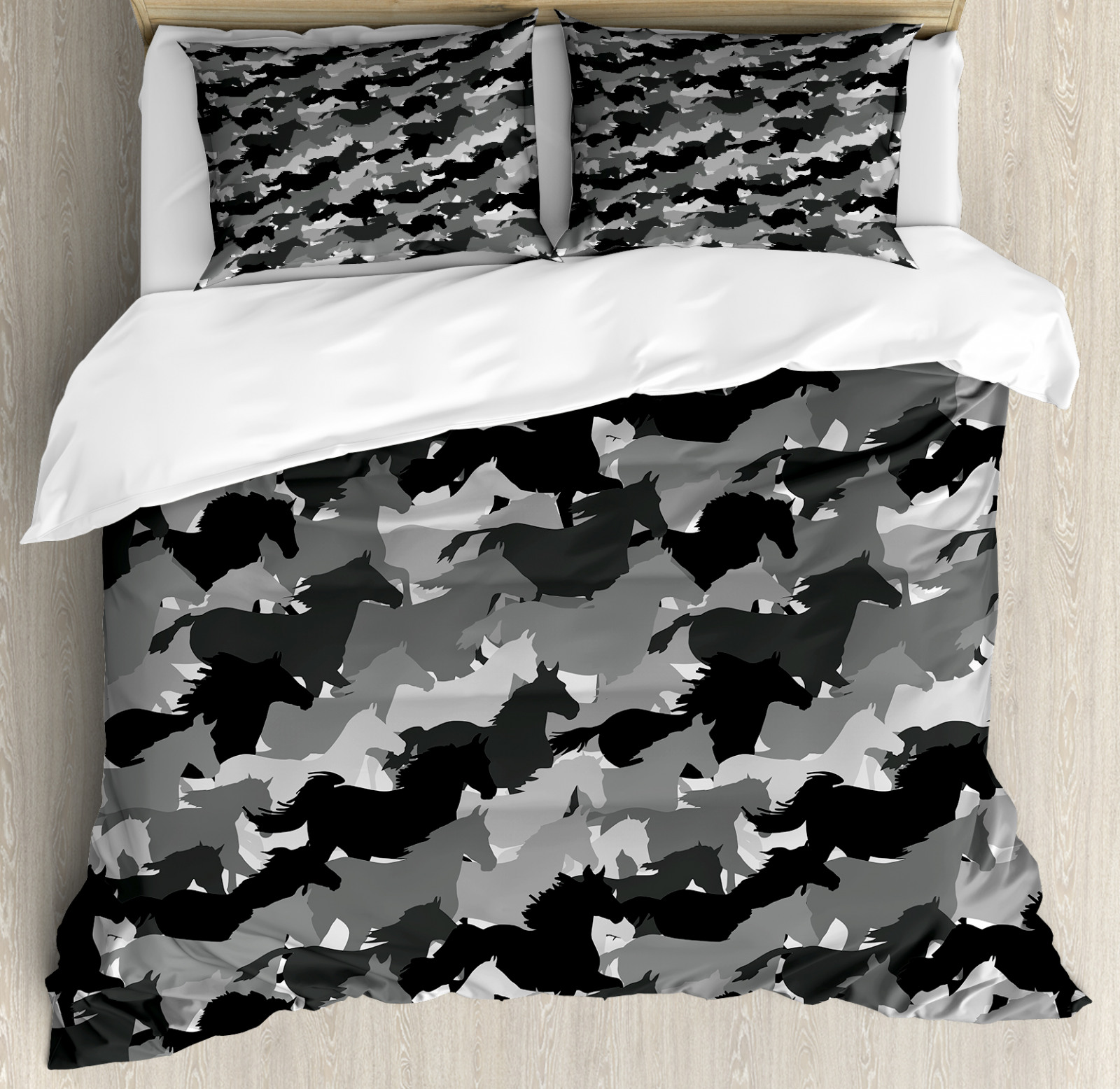 Caballos Juego de Funda Nórdica Mustang Herd Animales | eBay