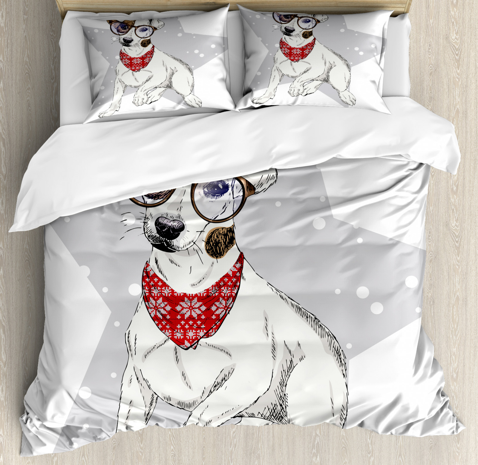 Jack Russell Duvet Cover Set Sketch Style Terrier eBay