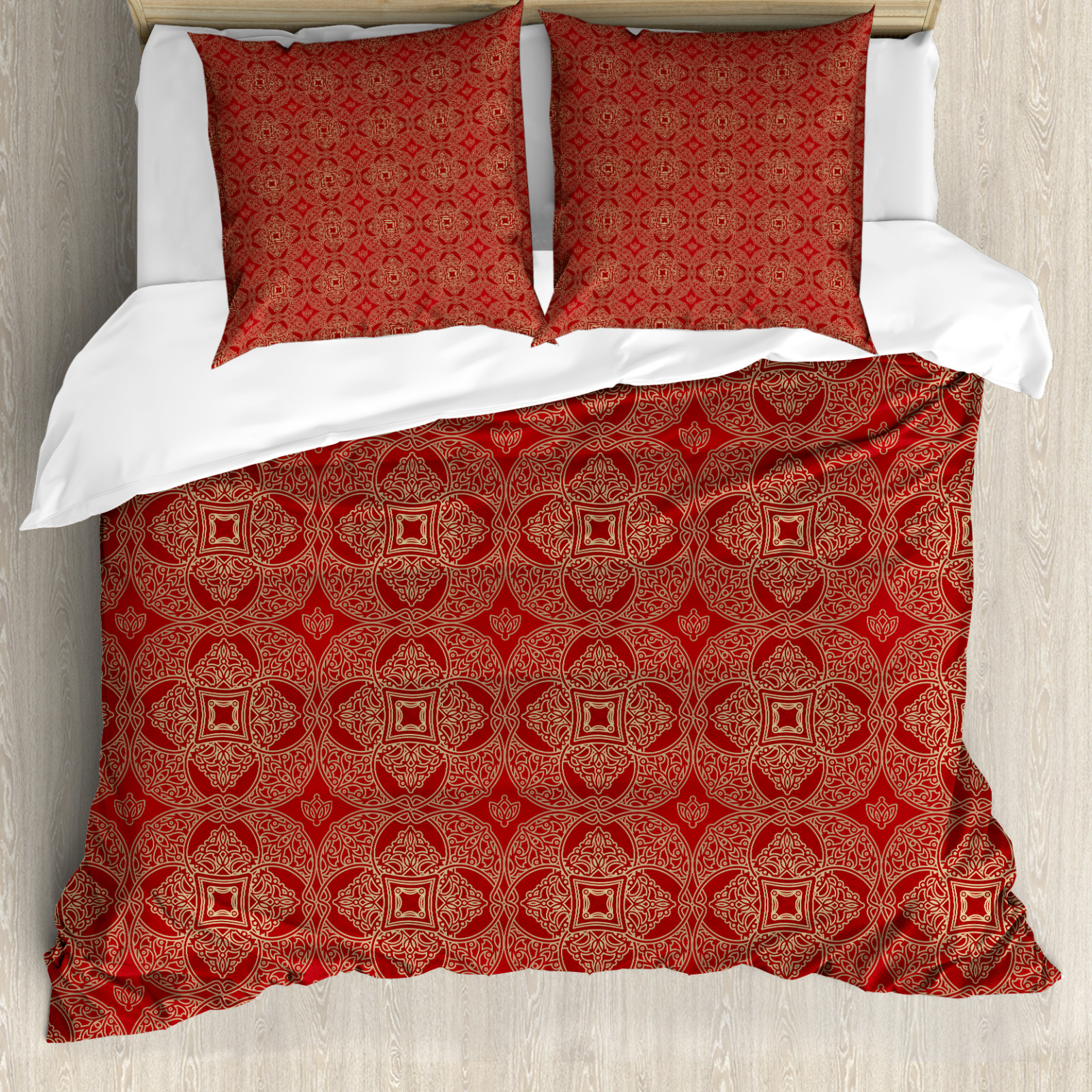Bettwäsche-Set Baumwolle Doppelbett – Buntes Boho-Design Mit Pfingstrosen, 3-teilig