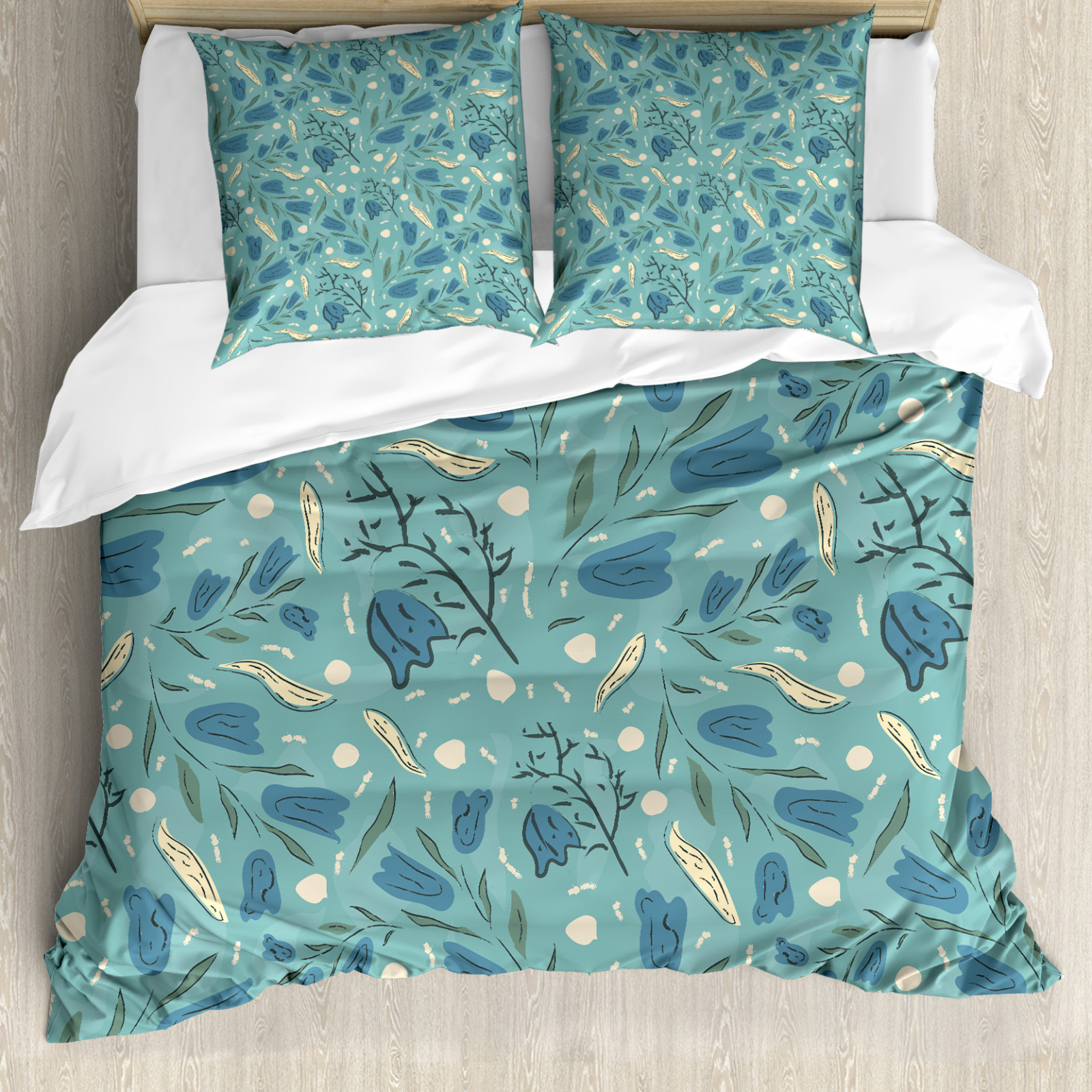 Espuma de mar Funda Nórdica Acuarela adorno floral | eBay