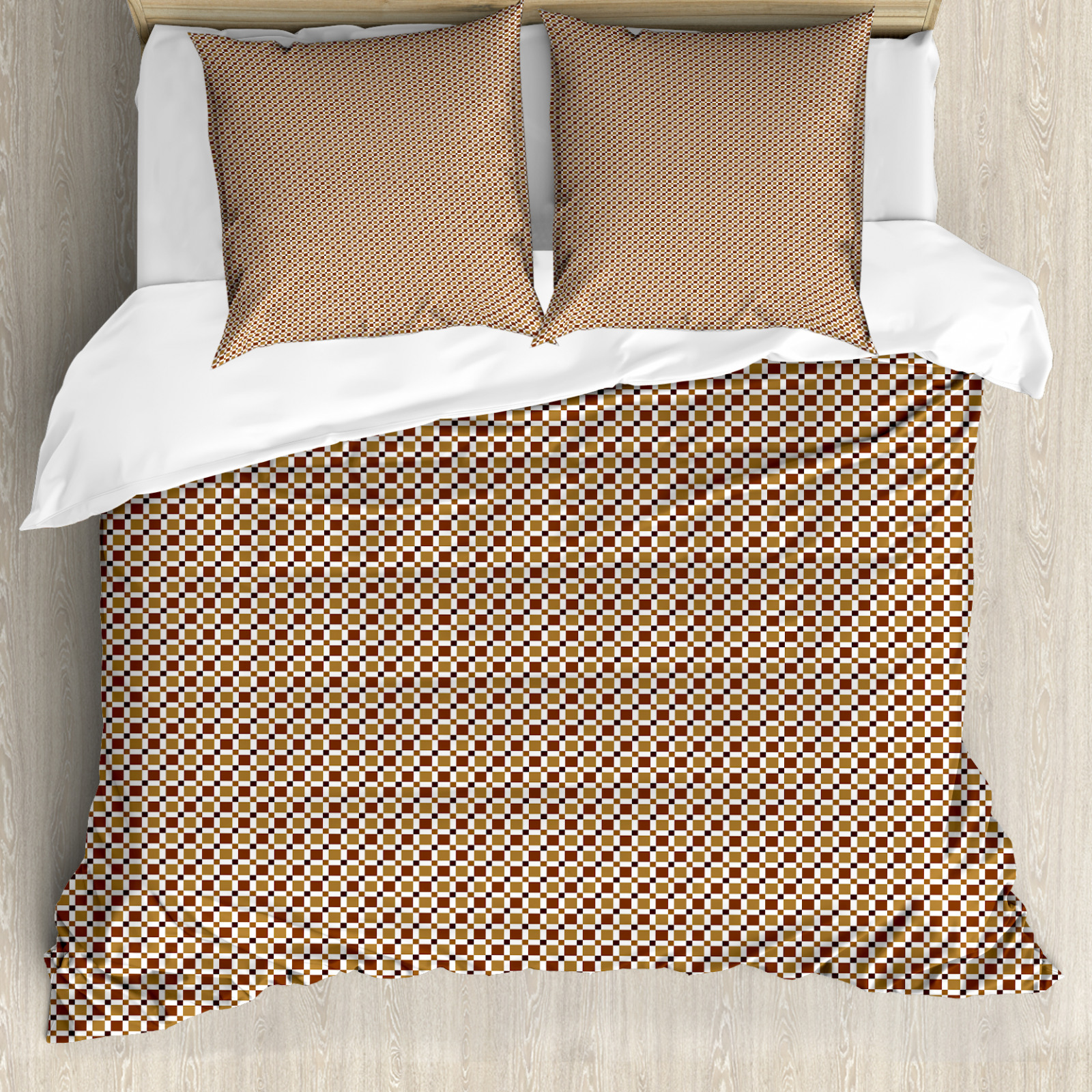 Earth Tones Duvet Cover Hipster Squares