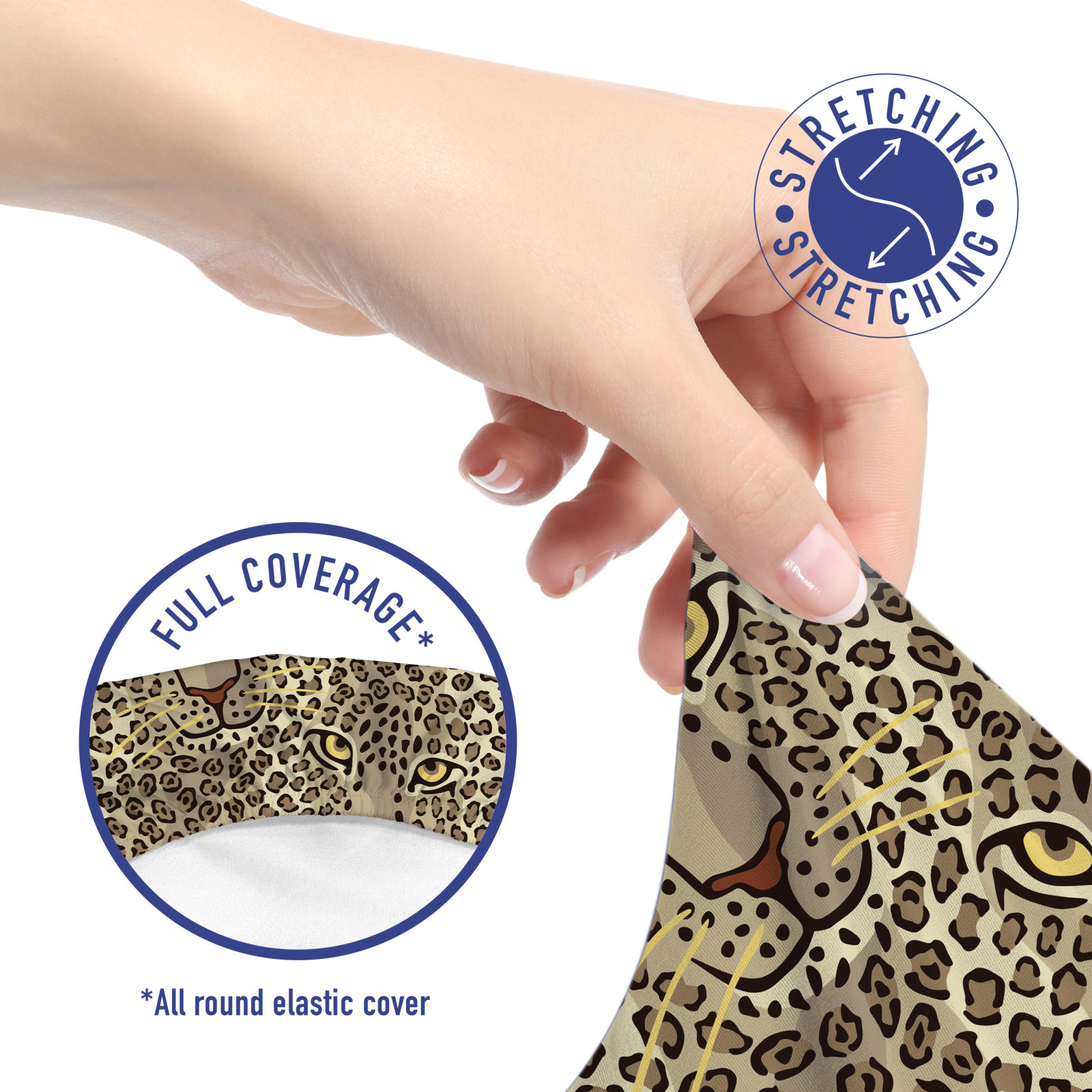 Leopard Print Office Chair Slipcover Leo Wild Big Cat Face eBay
