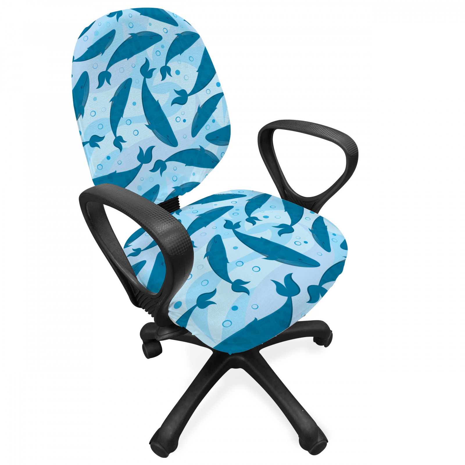 WHALE OFFICE CHAIR Slipcover Big Blue Aquatic Animals £17.99 PicClick UK