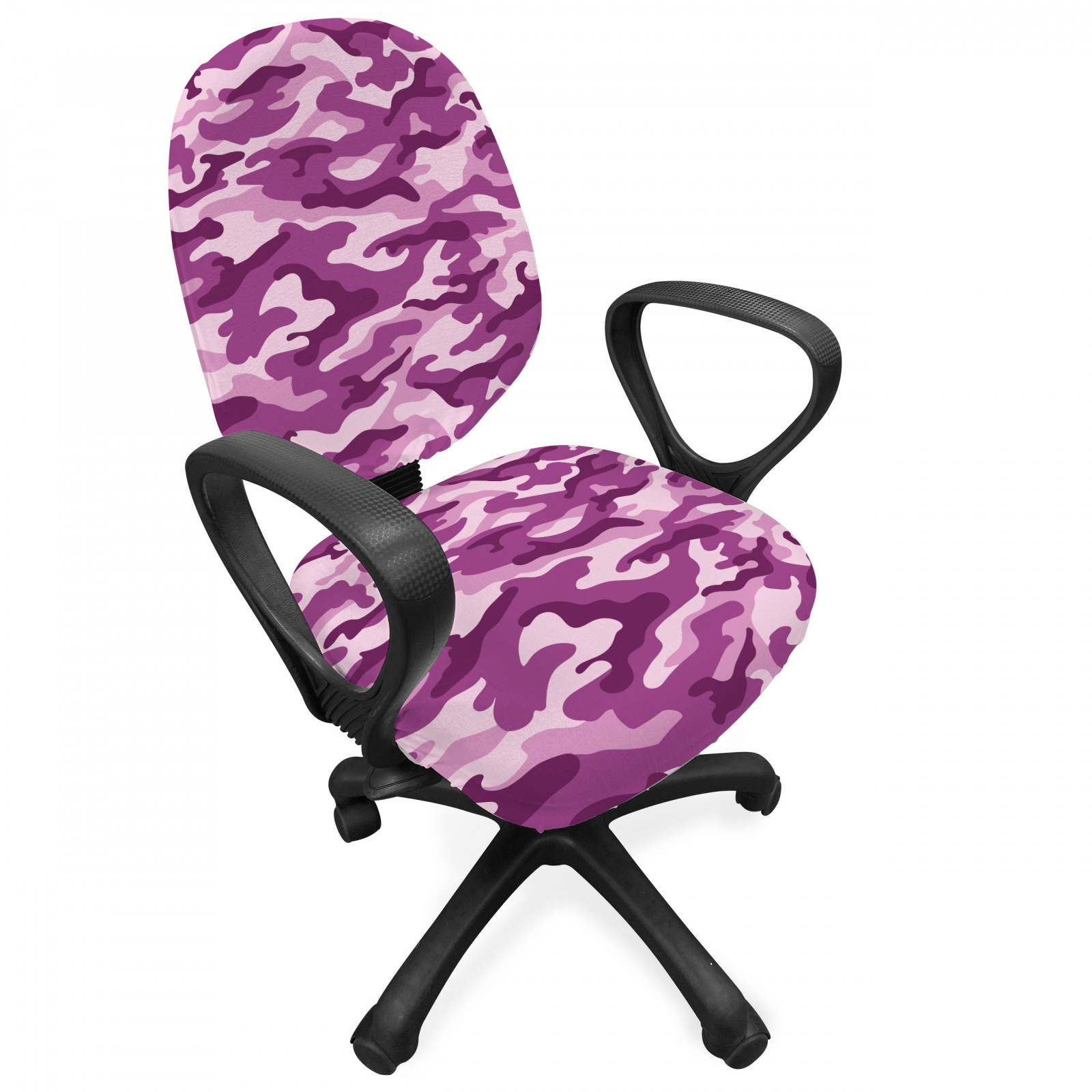 Fuchsia Office Chair Slipcover Exotic Camouflage Pattern 8682719298002