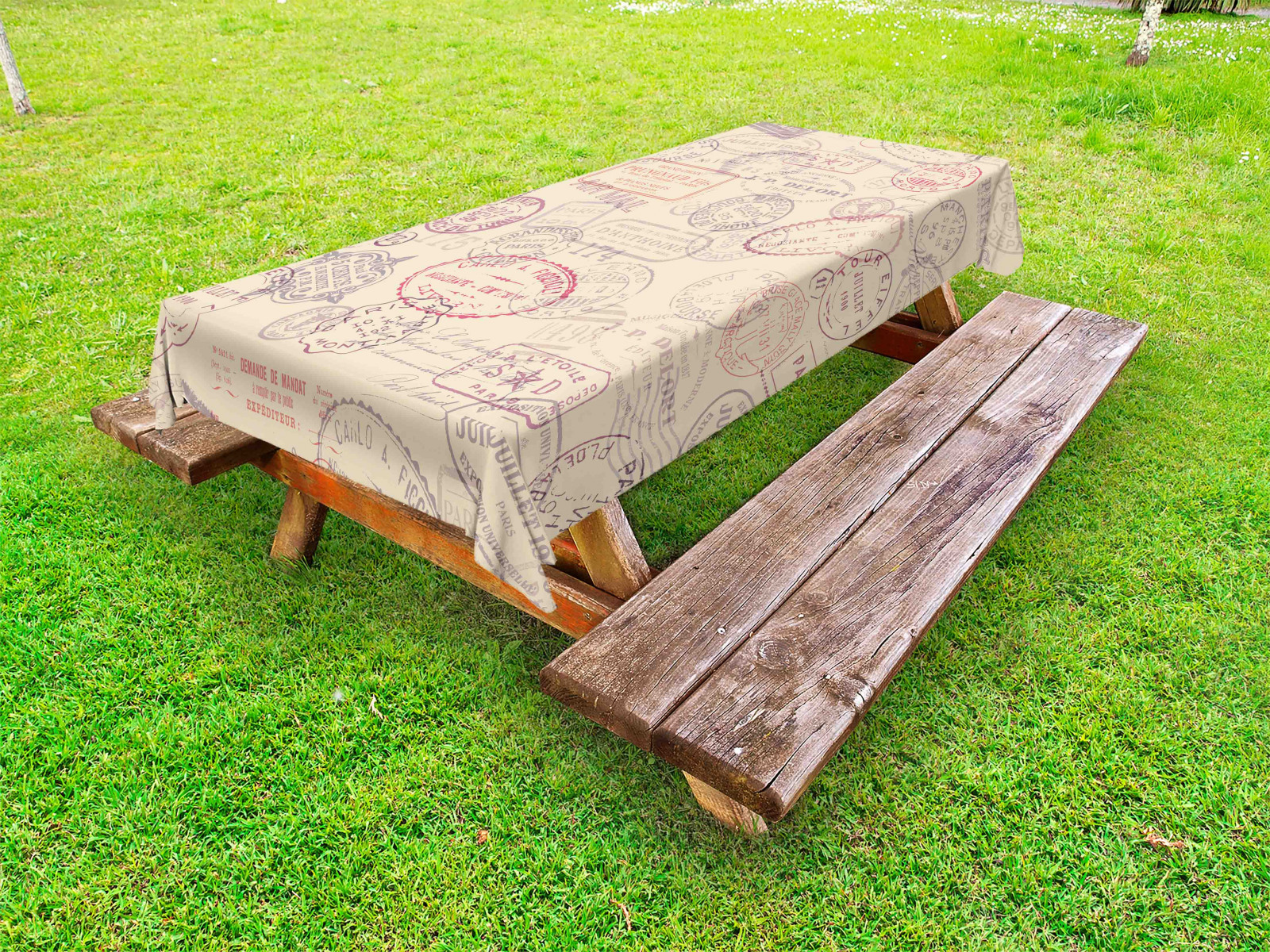 Jahrgang Outdoor Tischdecke Retro Inspired Porto Garten Stoff Digitaldruck 