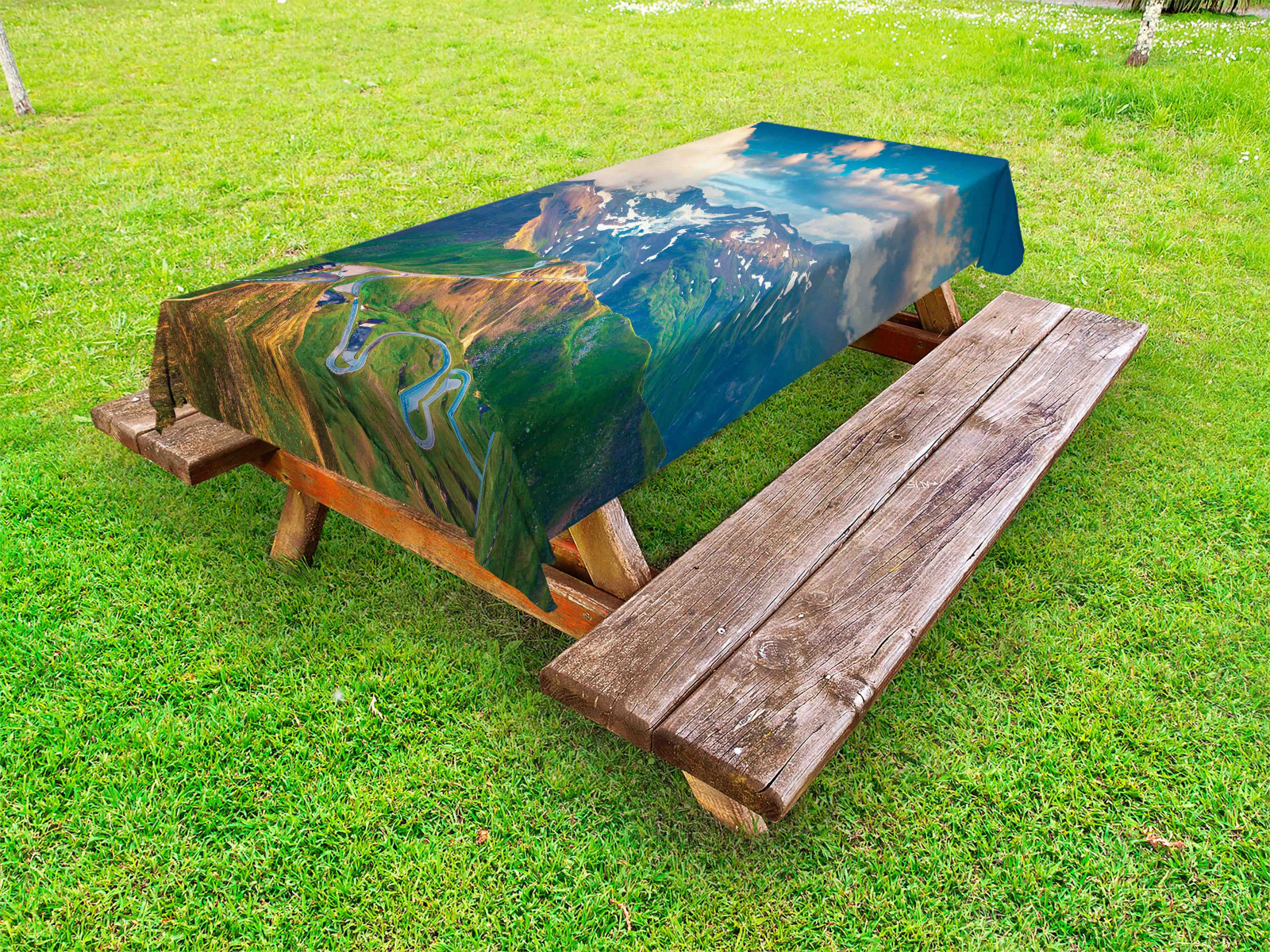 Berg Outdoor Tischdecke Großglockner Österreich Garten Stoff Digitaldruck - Bild 1 von 3