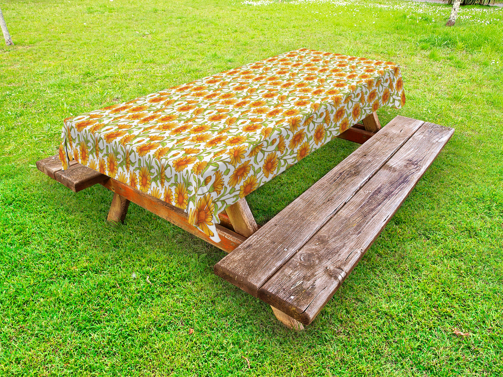 Gänseblümchen Outdoor Tischdecke Botanic Cartoon Calendula Gartentisch 