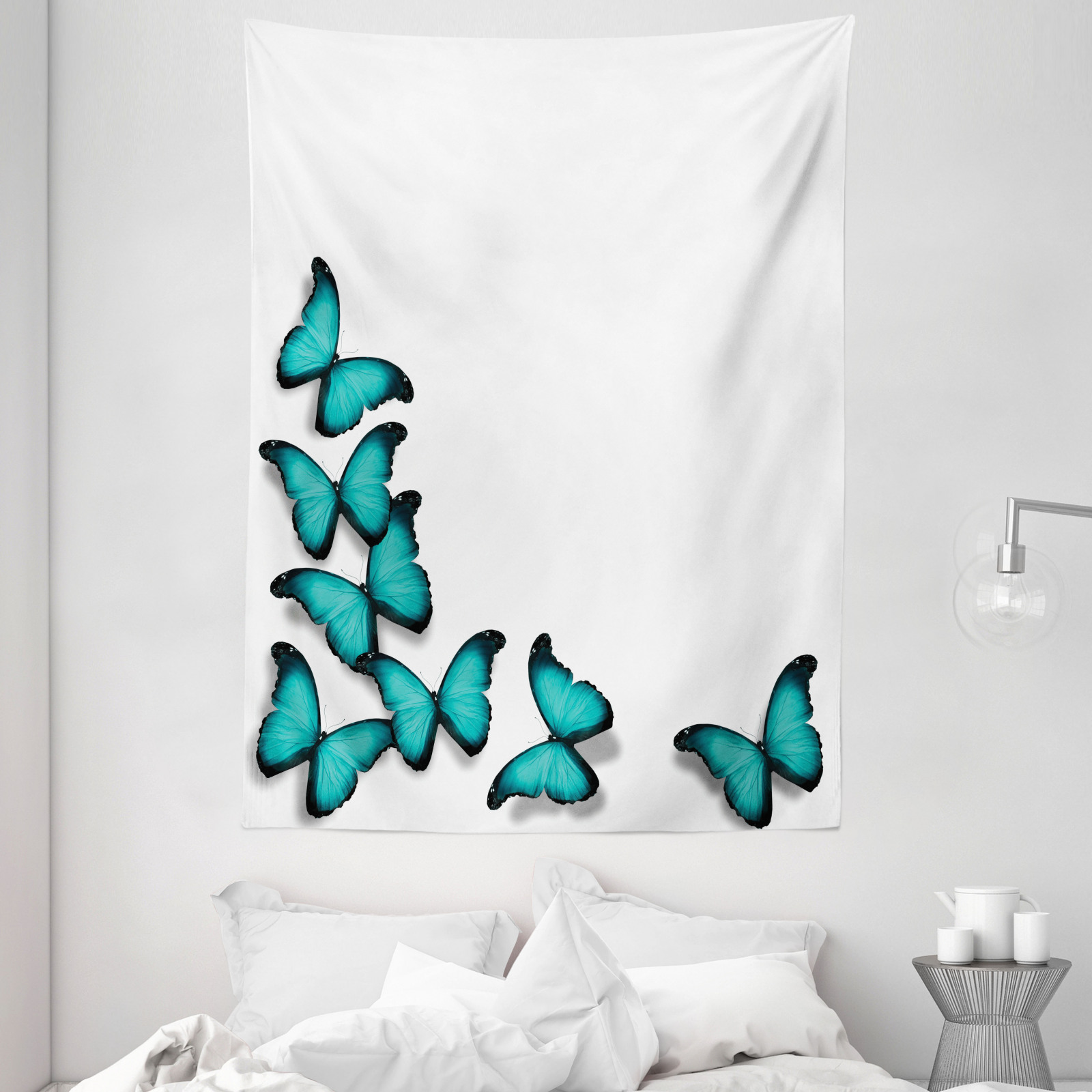 Turquesa Tapiz de Pared Sunny mariposas Morphs | eBay