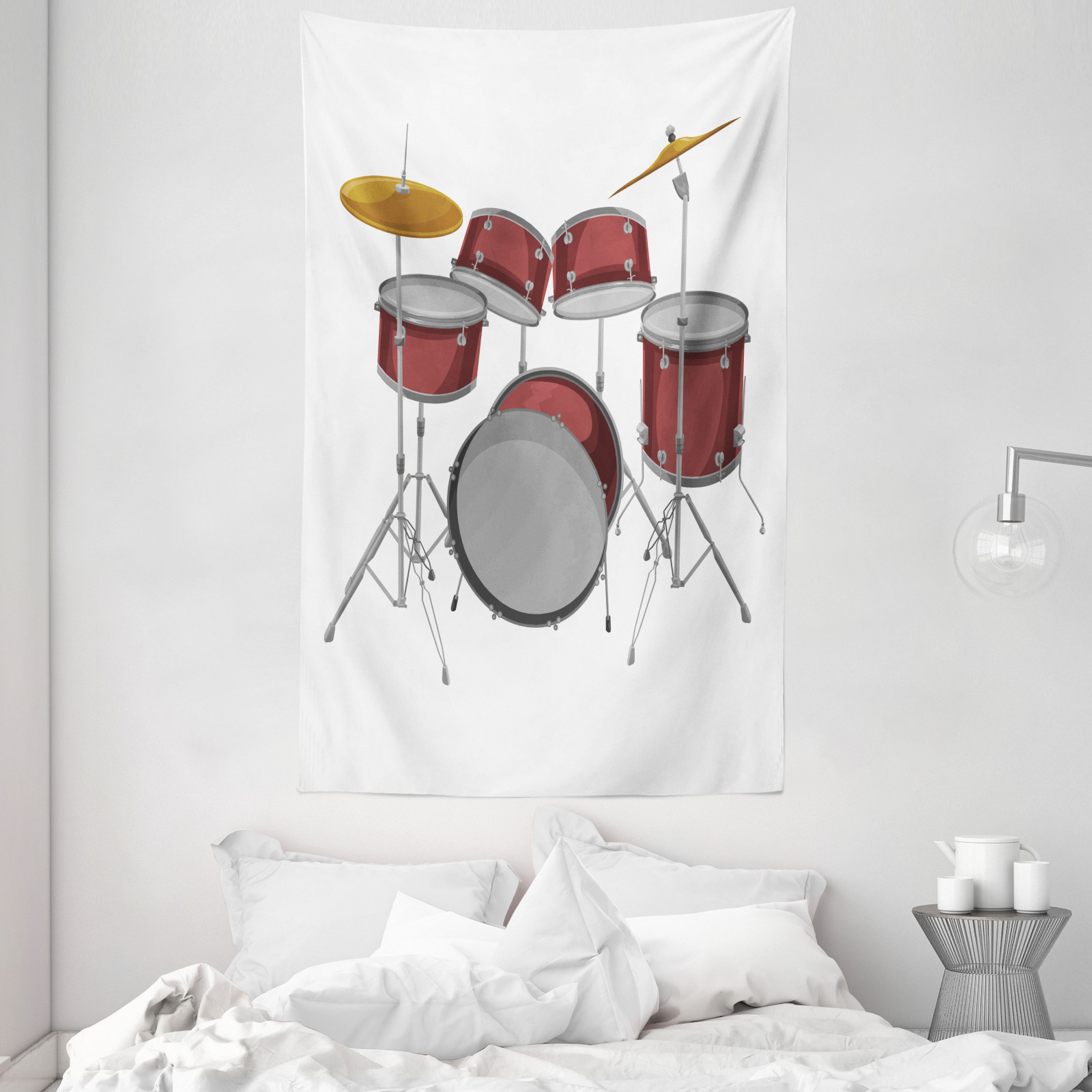 Schlagzeug Mikrofaser Wandteppich Bild von einer Drum-Kit-Szene - Bild 3 von 3