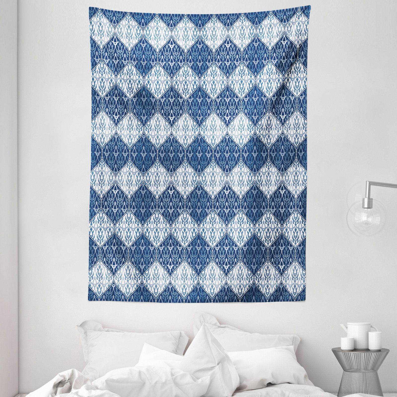 Azul marino Tapiz de Pared Patchwork oriental asiática | eBay