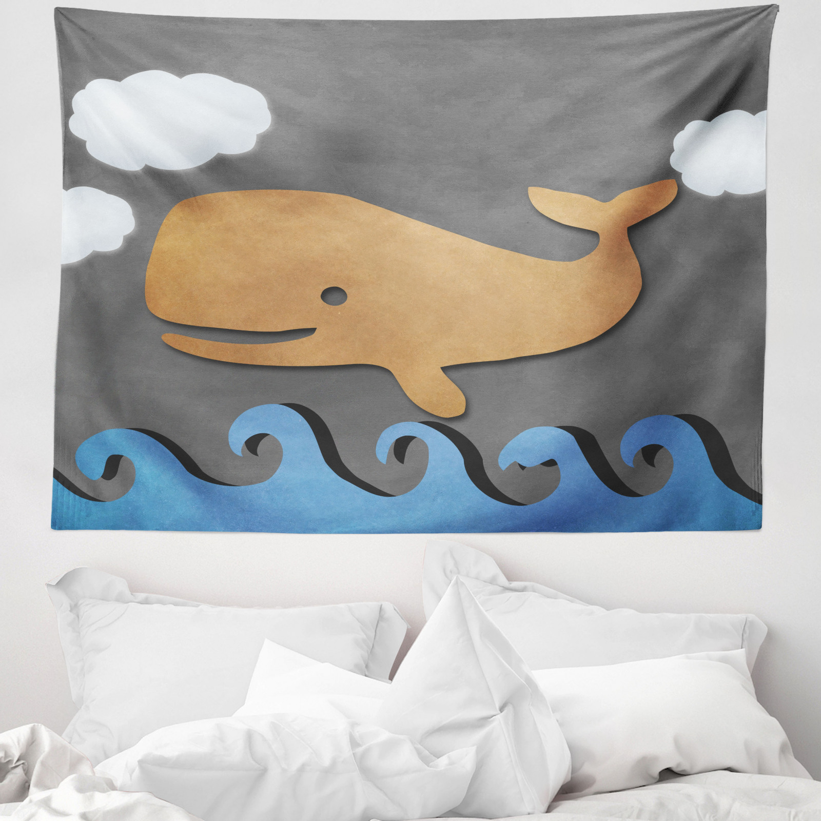 Ballena Tapiz de Pared Ancha de Microfibra Madera Papel Base ballena | eBay