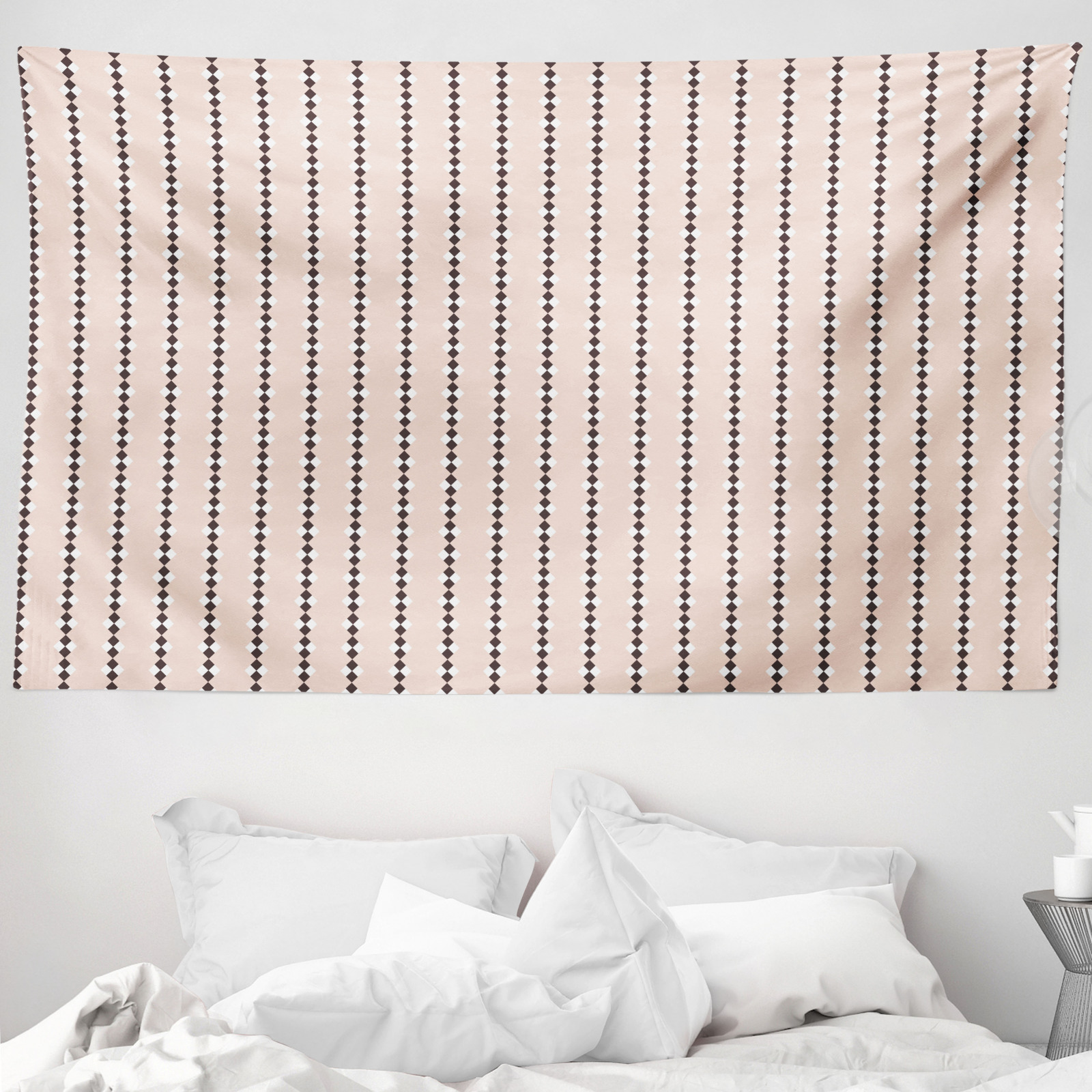 Geométrico Tapiz de Pared Ancha de Microfibra Rayas con los cuadrados